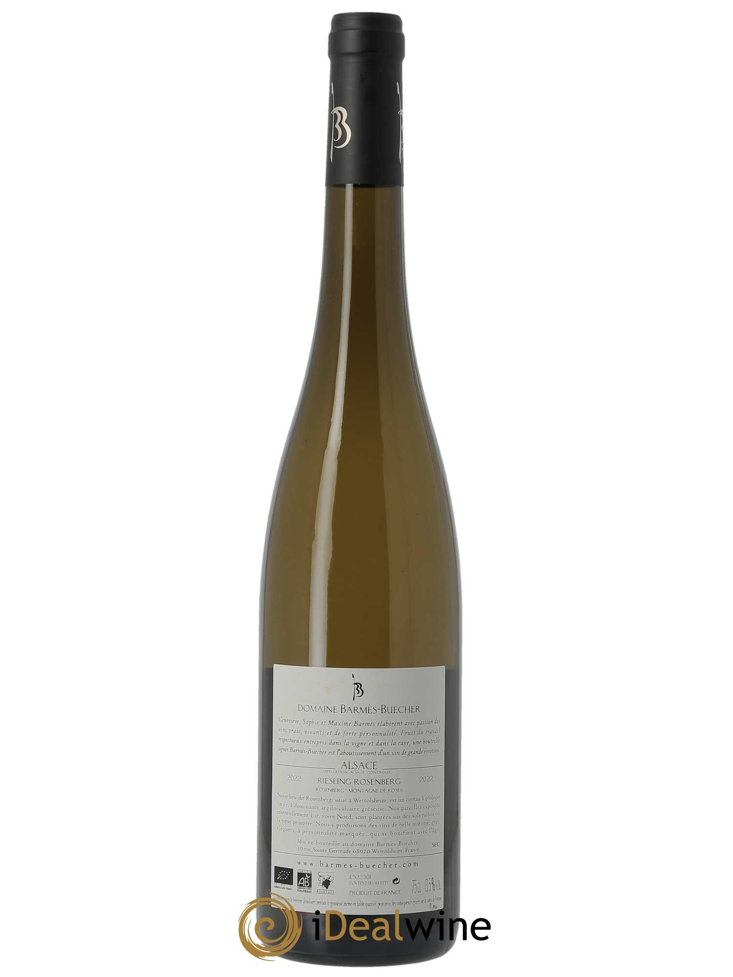 Alsace Riesling Rosenberg Barmes-Buecher 2022 - Lot of 1 bottle - 1