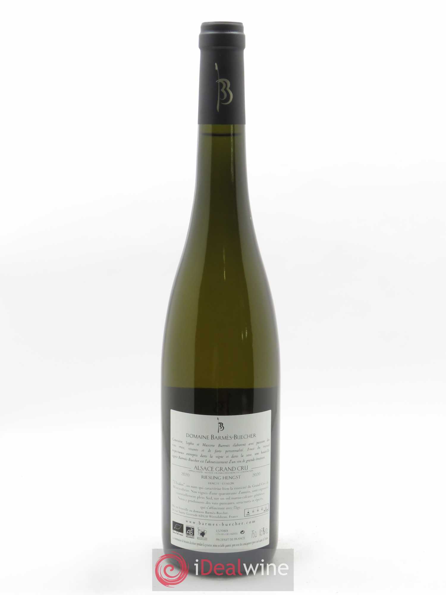 Alsace Riesling Grand cru Hengst Barmes-Buecher 2020 - Lot de 1 bouteille - 1