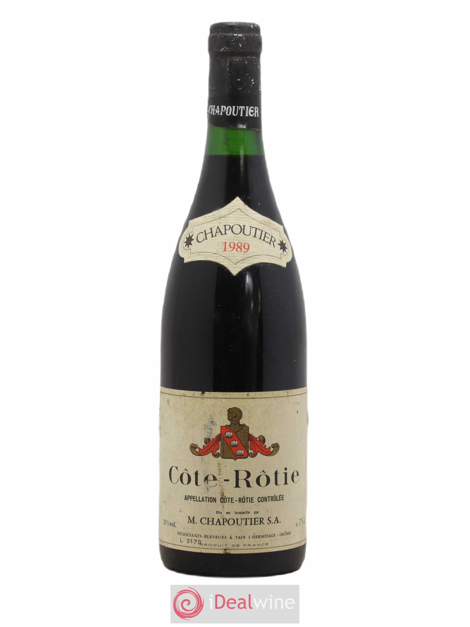 Côte-Rôtie Chapoutier 1989 - Lot de 1 bouteille - 0
