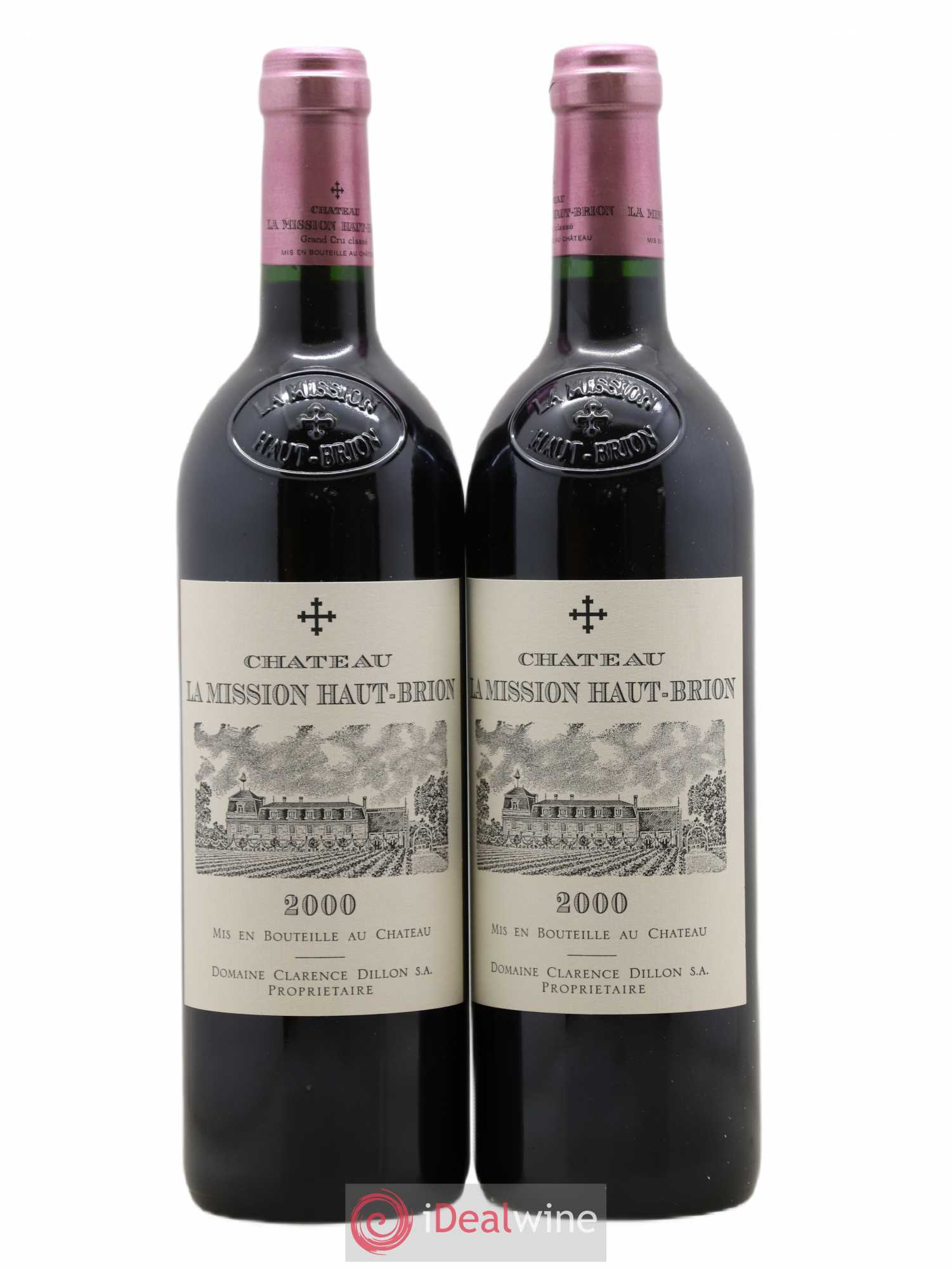 Château la Mission Haut-Brion Cru Classé de Graves 2000 - Lot de 2 bouteilles - 0