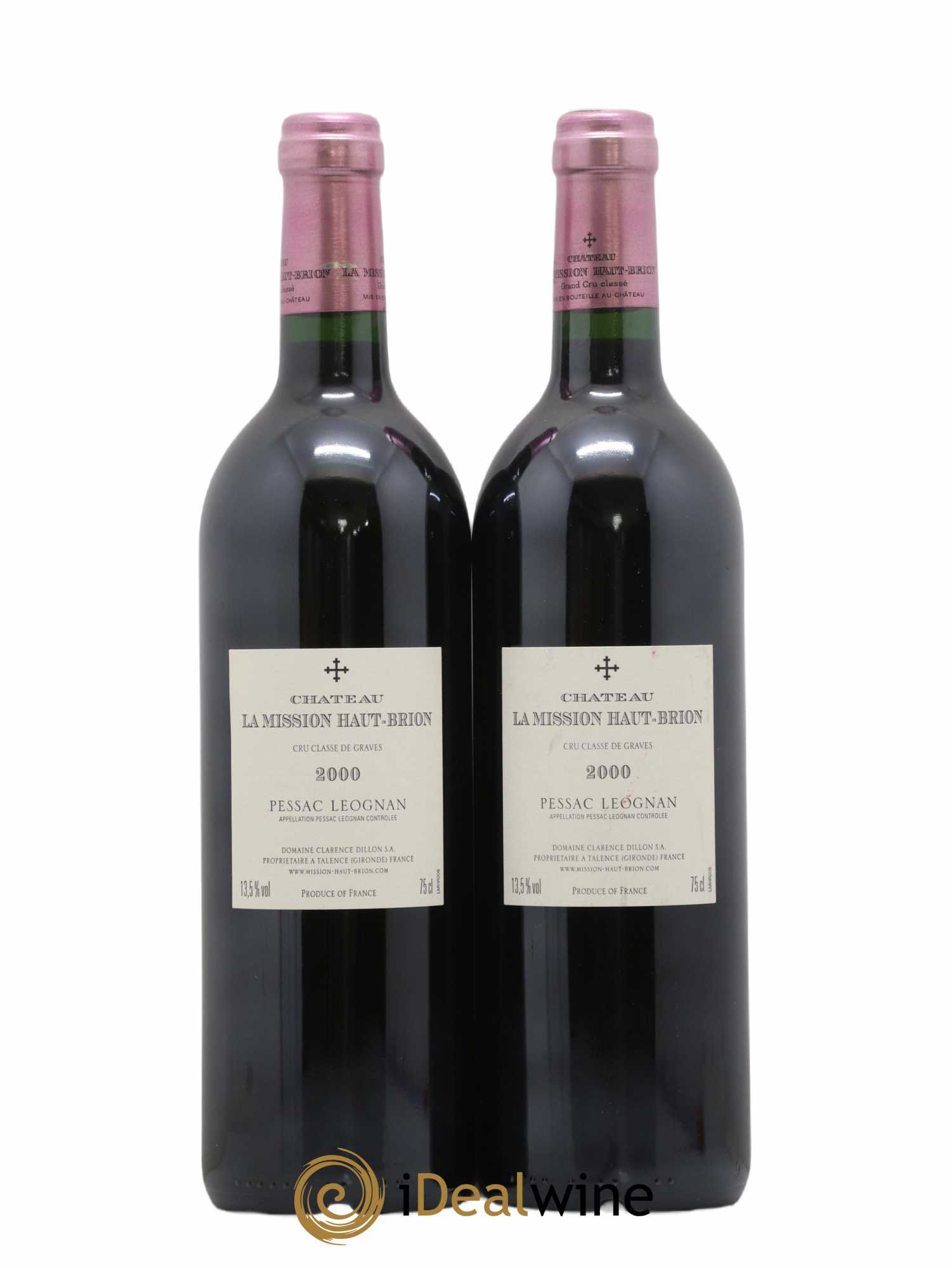 Château la Mission Haut-Brion Cru Classé de Graves 2000 - Lot of 2 bottles - 1
