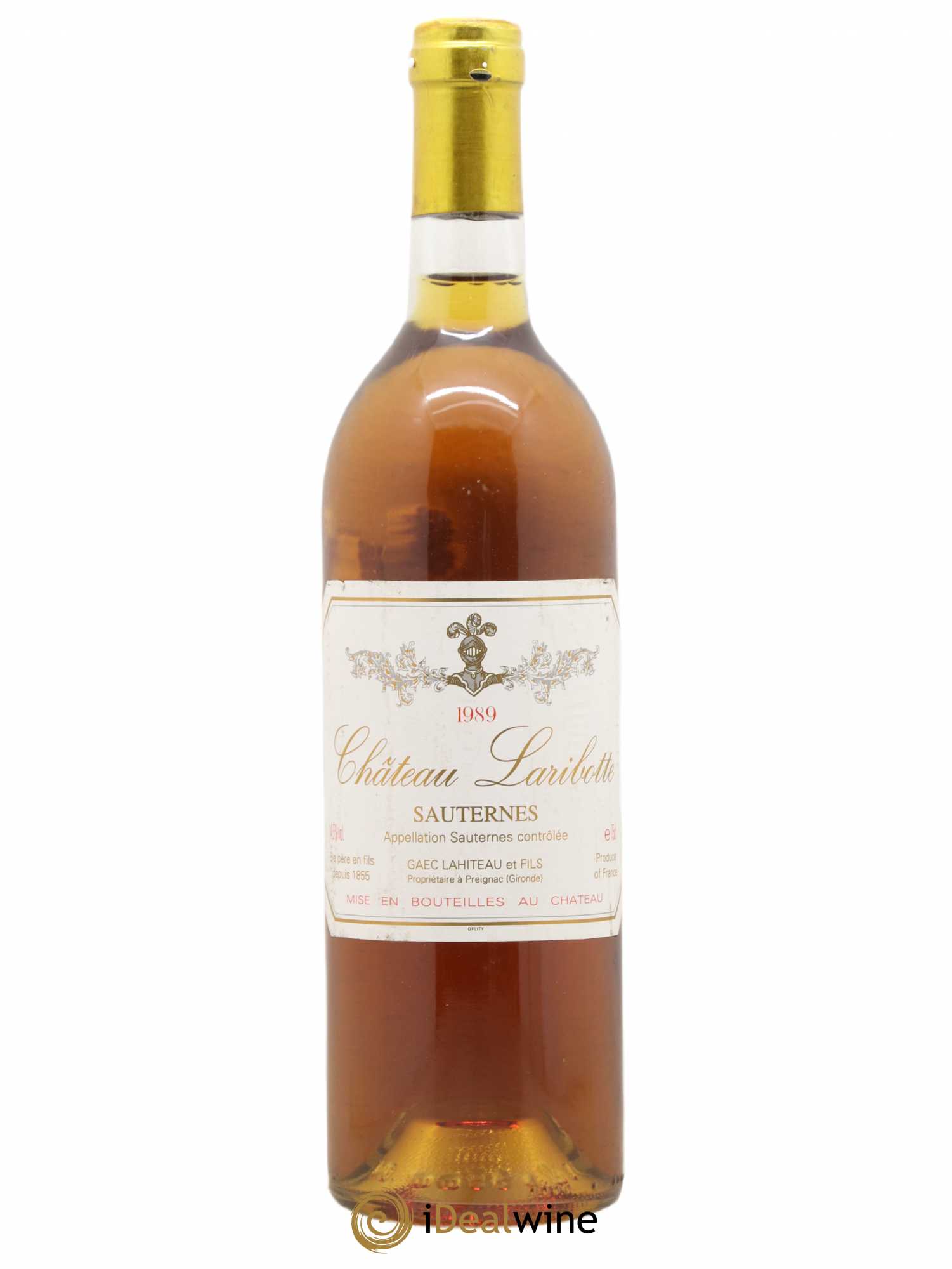 Sauternes Château Laribotte 1989 - Lot de 1 bouteille - 0