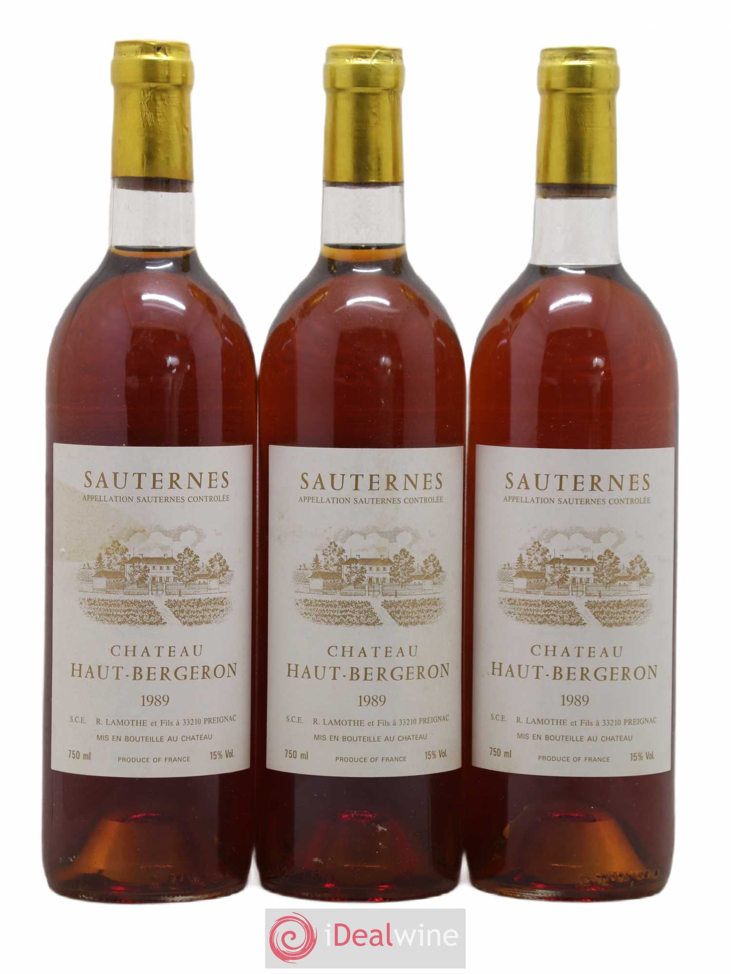 Château Haut-Bergeron 1989 - Lotto di 3 bottiglie - 0