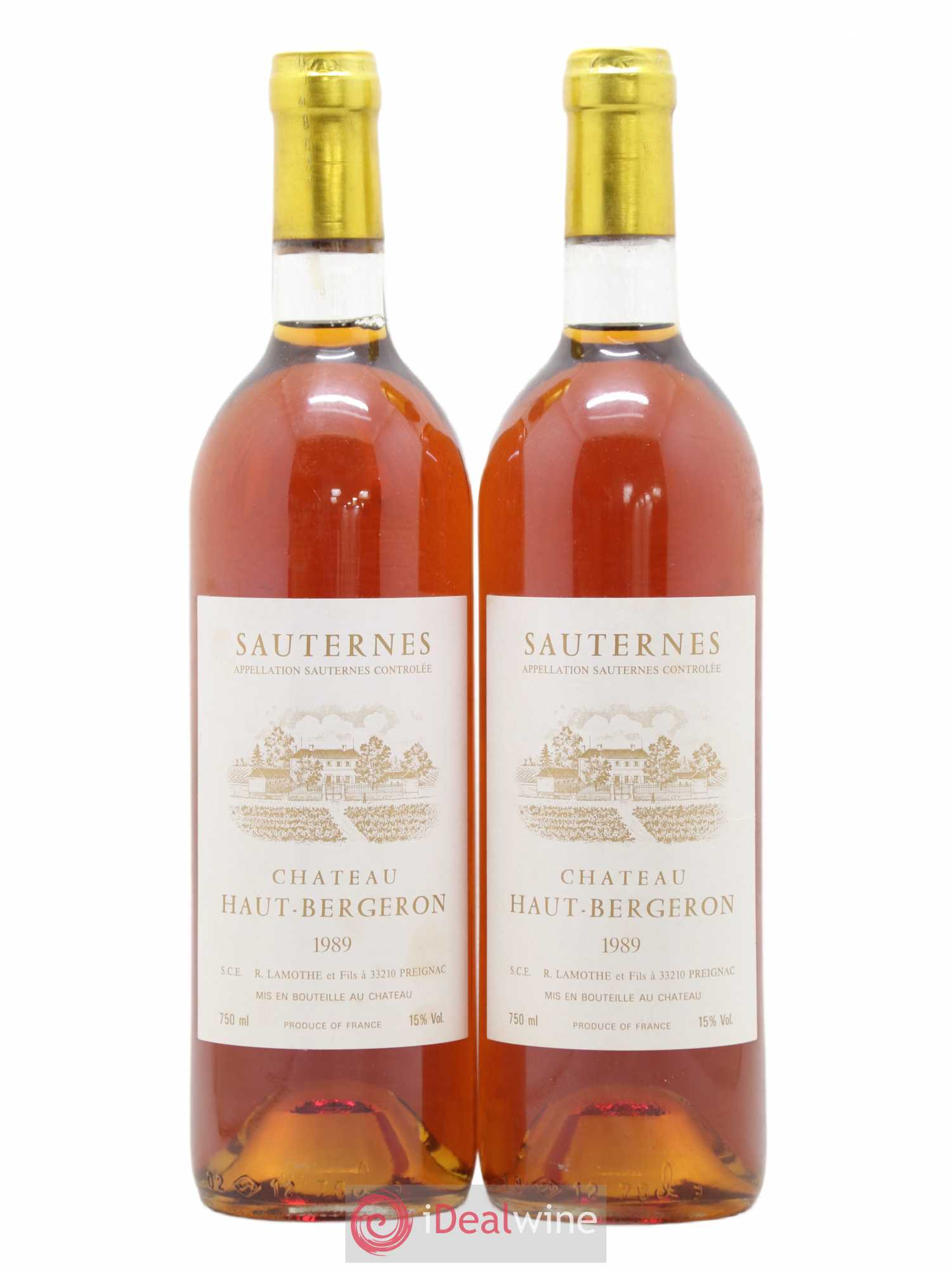 Château Haut-Bergeron 1989 - Lotto di 2 bottiglie - 0
