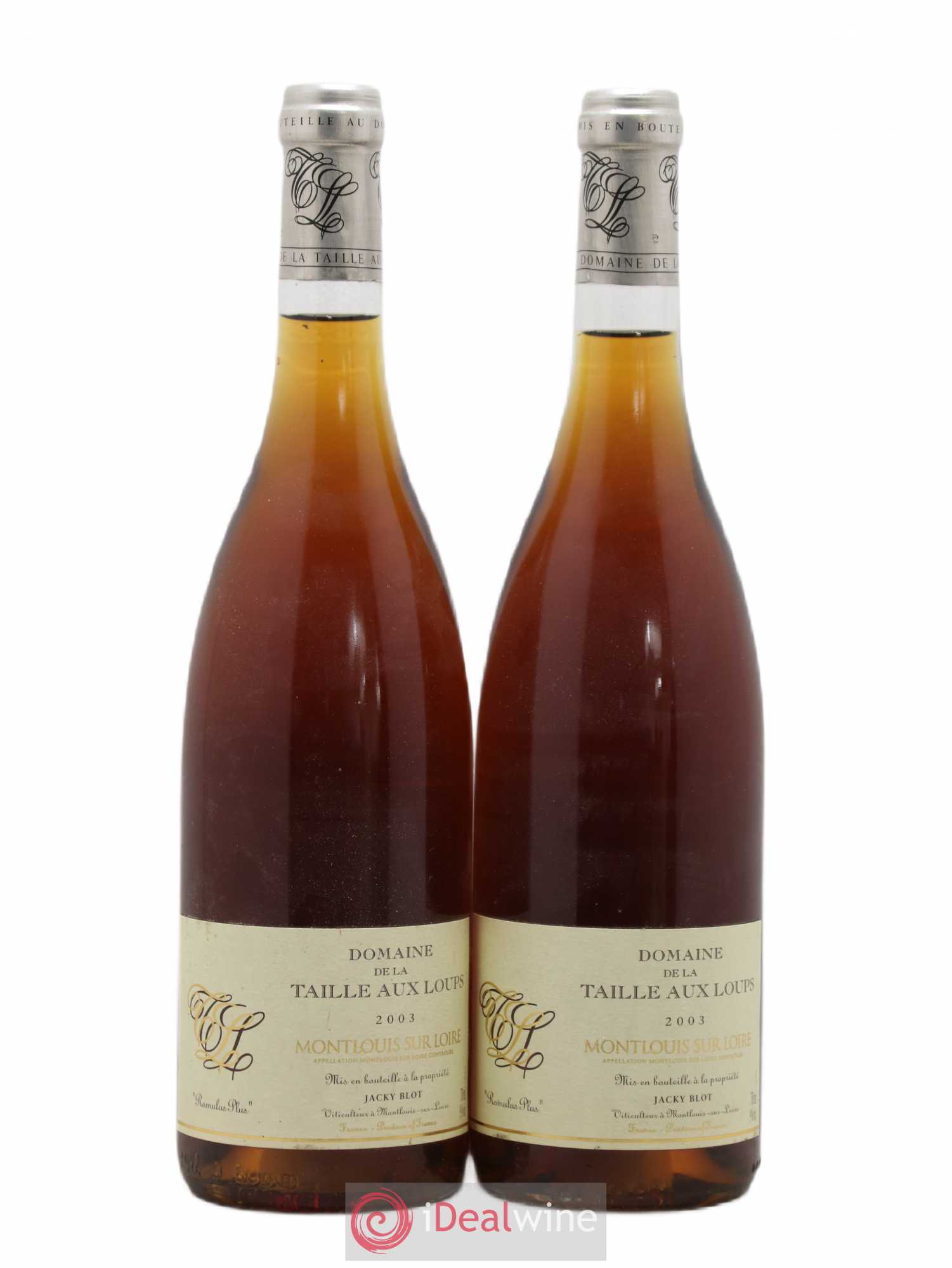 Montlouis-sur-Loire Romulus Plus La Taille aux Loups 2003 - Lotto di 2 bottiglie - 0