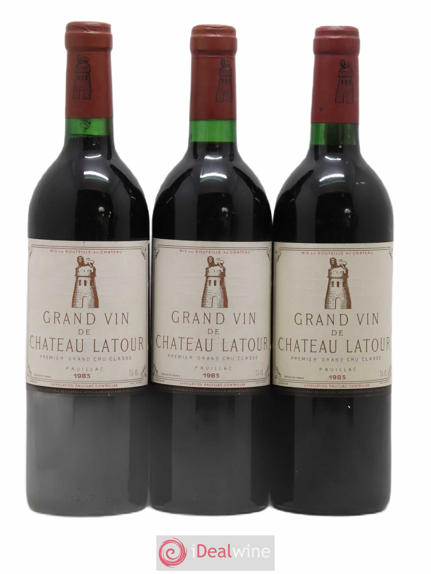 Château Latour 1er Grand Cru Classé 1983 - Lot de 3 bouteilles - 0