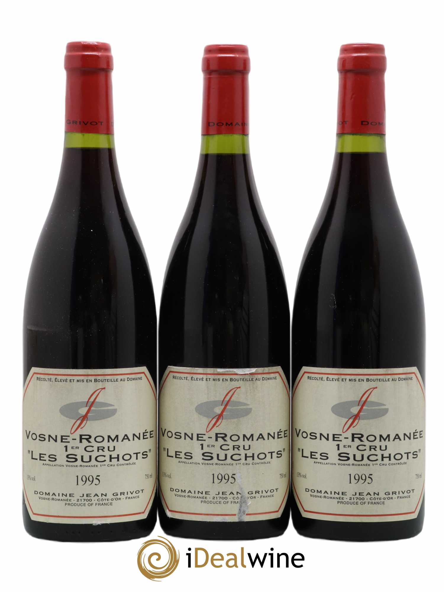 Vosne-Romanée 1er Cru Les Suchots Jean Grivot 1995 - Lot de 3 bouteilles - 0