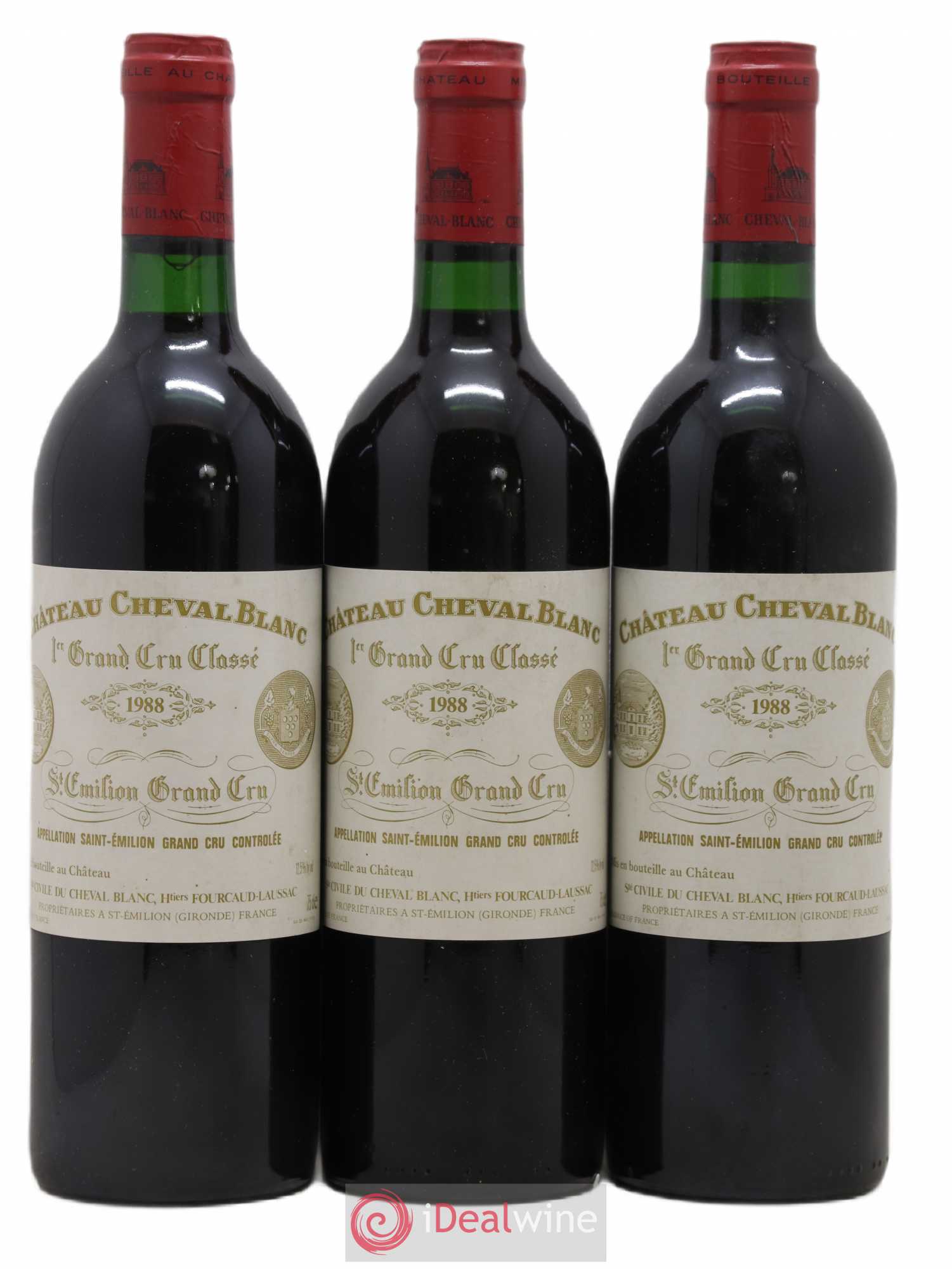 Château Cheval Blanc 1er Grand Cru Classé A 1988 - Lot de 3 bouteilles - 0