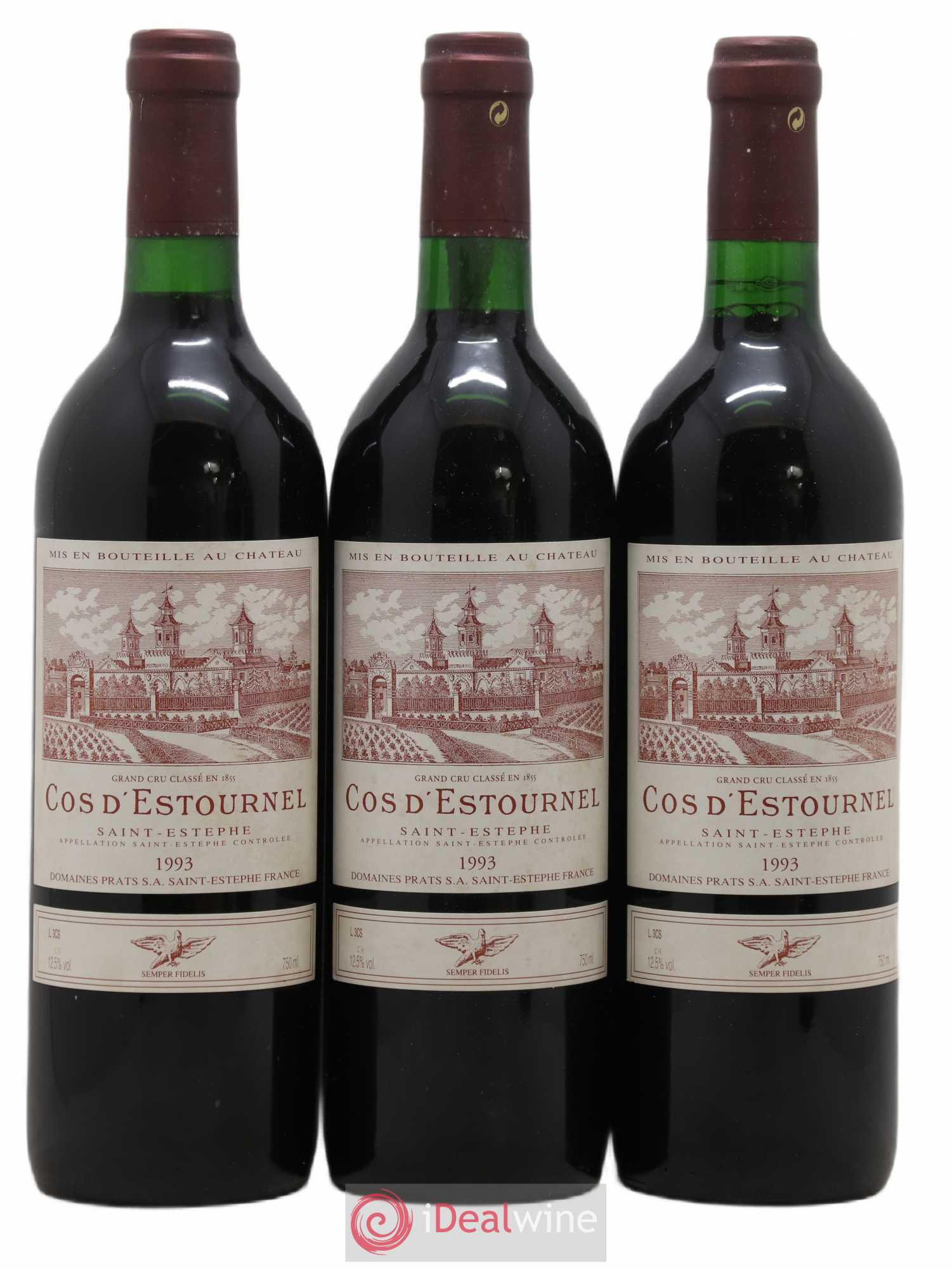 Cos d'Estournel 2ème Grand Cru Classé 1993 - Lot de 3 bouteilles - 0