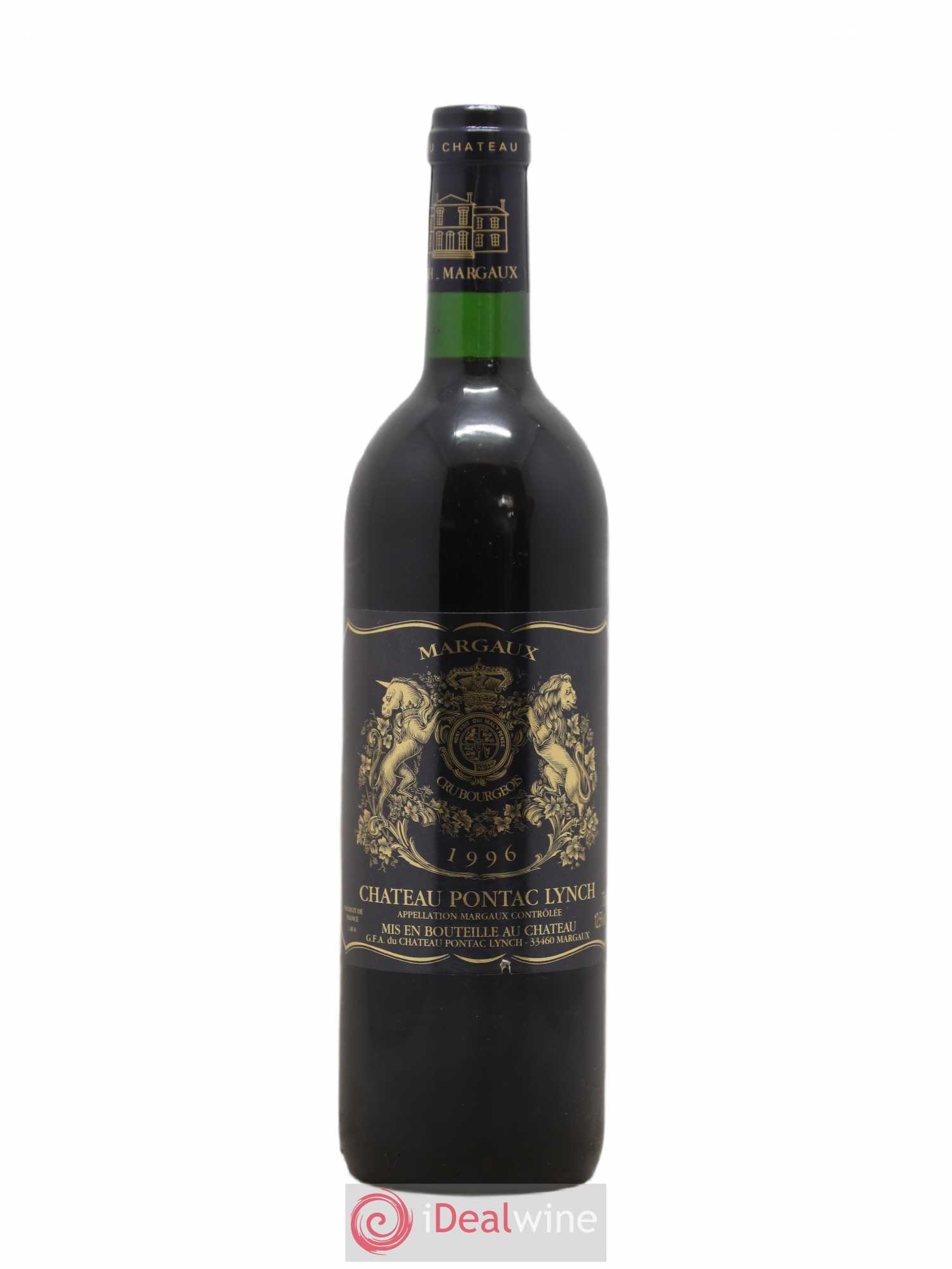 Château Pontac Lynch Cru Bourgeois 1996 - Lot de 1 bouteille - 0