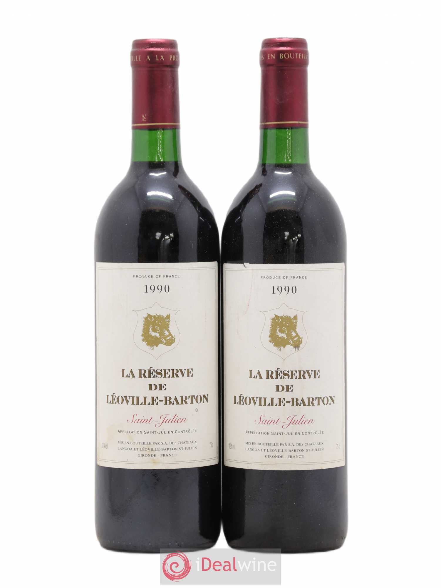 La Réserve de Léoville Barton 1990 - Lot de 2 bouteilles - 0