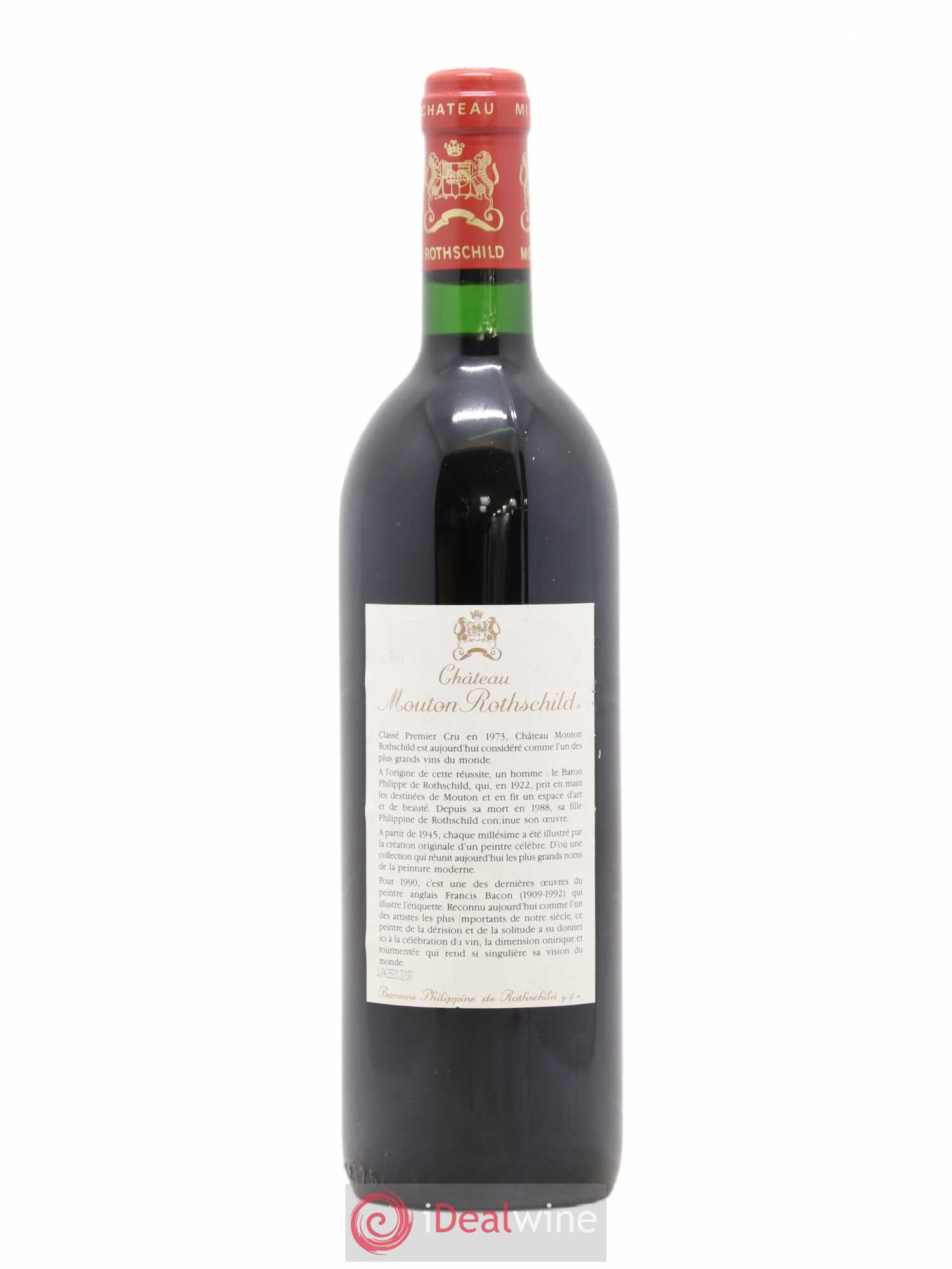 Château Mouton Rothschild 1er Grand Cru Classé 1990 - Lot de 1 bouteille - 1