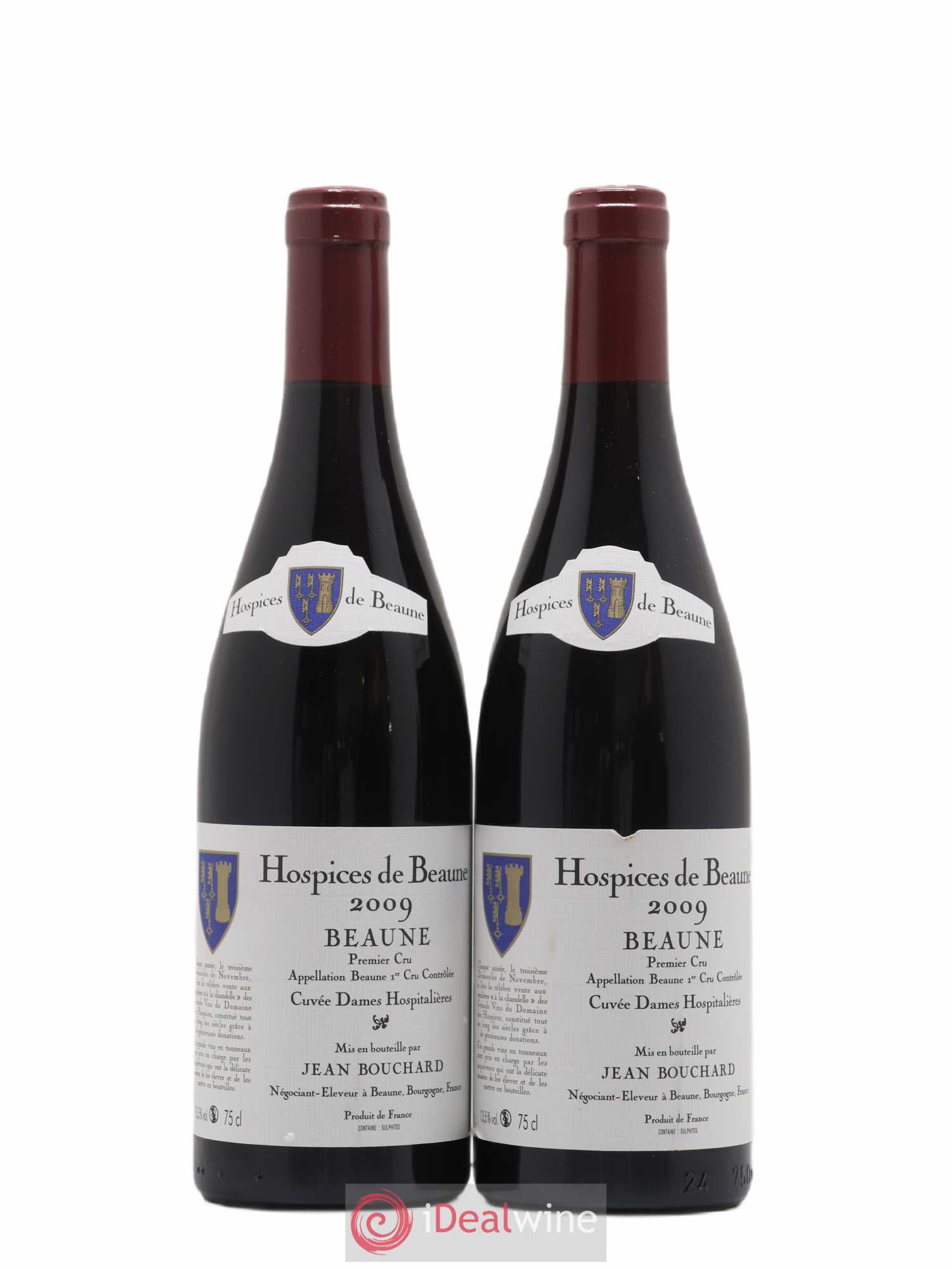 Beaune 1er Cru Cuvée Dames Hospitalières Hospices de Beaune Jean Bouchard 2009 - Posten von 2 Flaschen - 0
