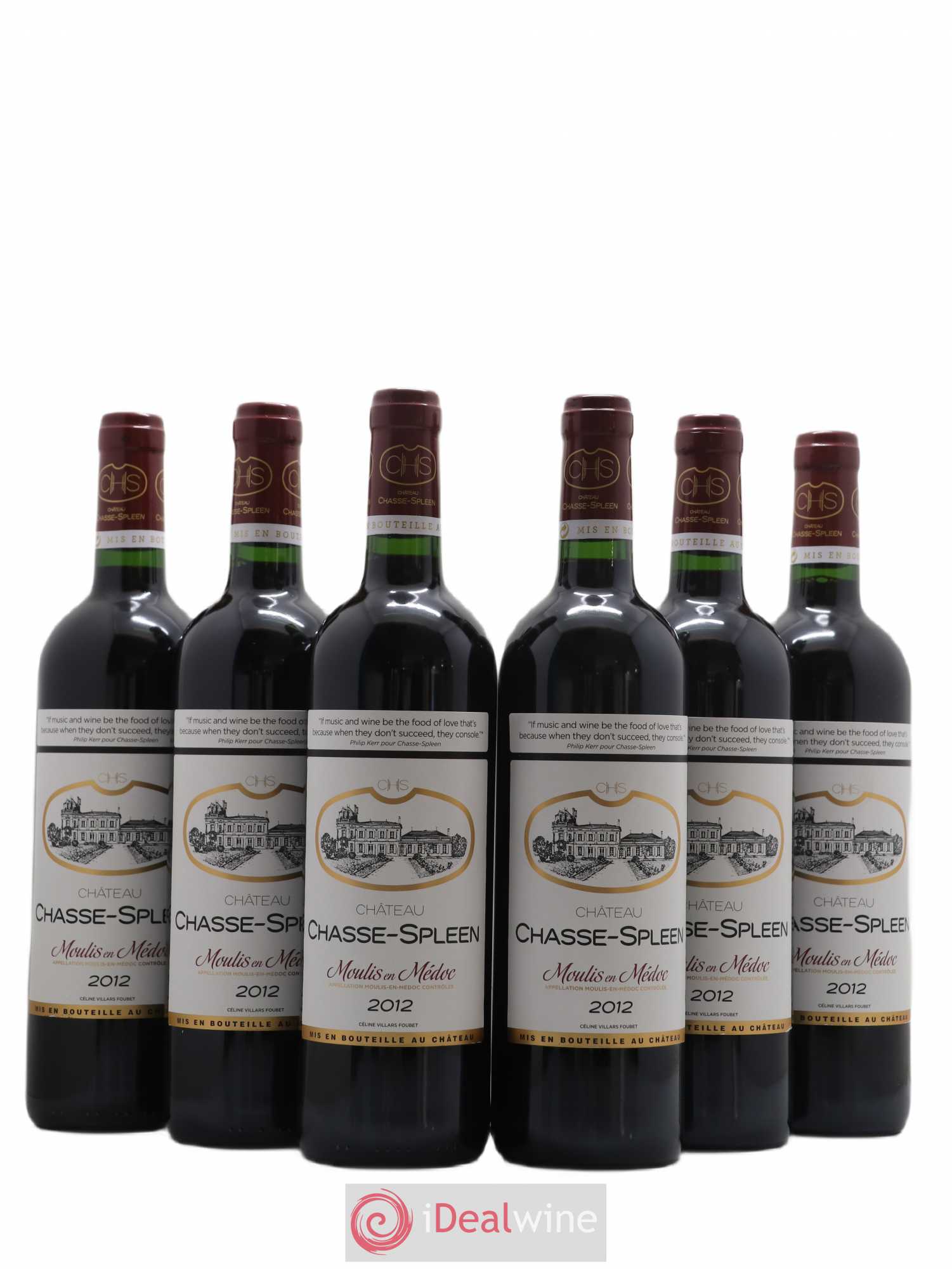Château Chasse Spleen (sans prix de réserve) 2012 - Lot de 6 bouteilles - 0