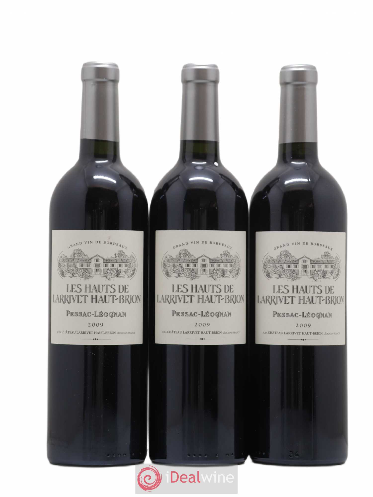 Pessac-Léognan Les Hauts de Larrivet Haut Brion 2009 - Lot de 3 bouteilles - 0