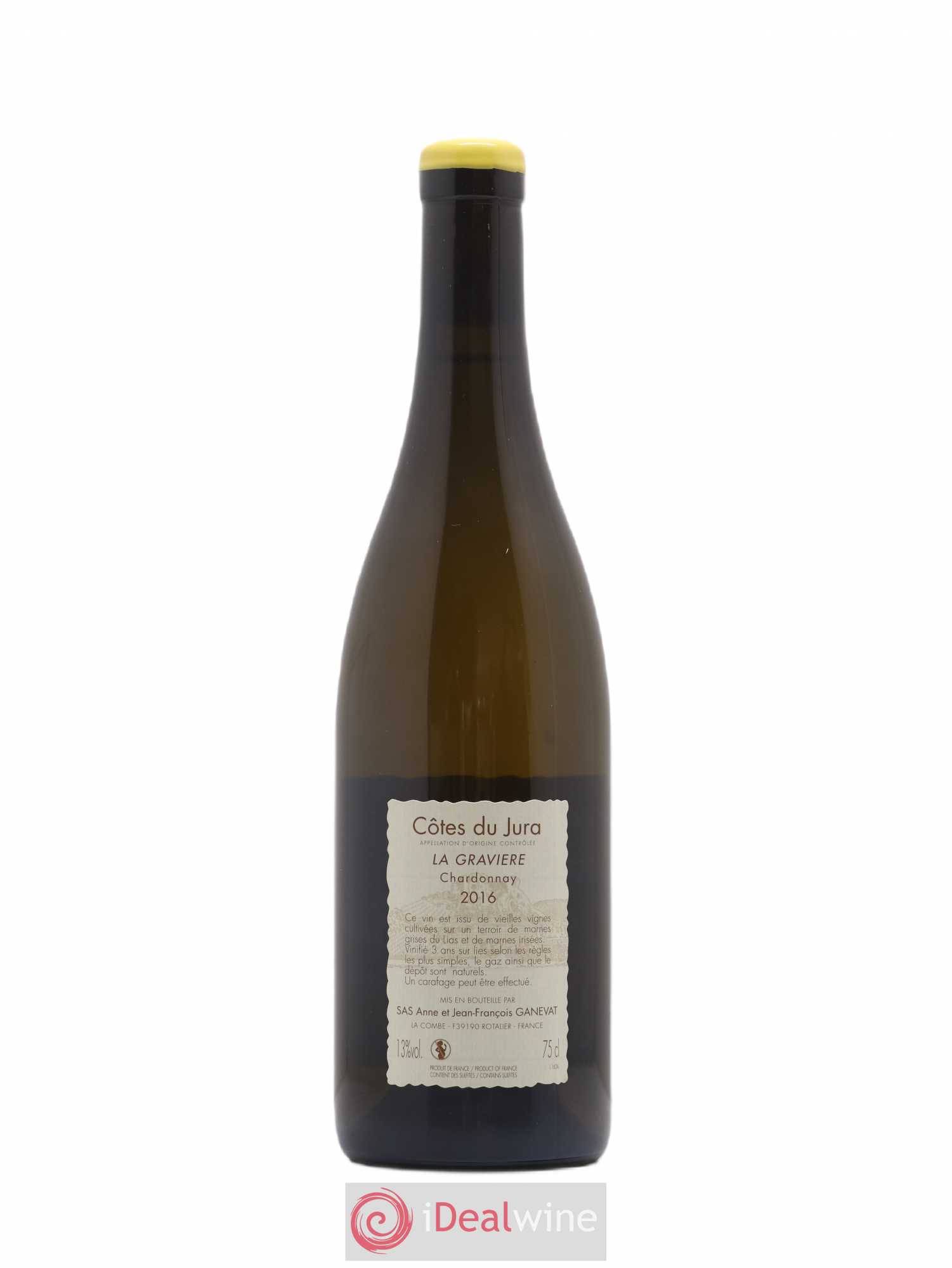 Côtes du Jura La Gravière Anne et Jean François Ganevat 2016 - Lot de 1 bouteille - 1
