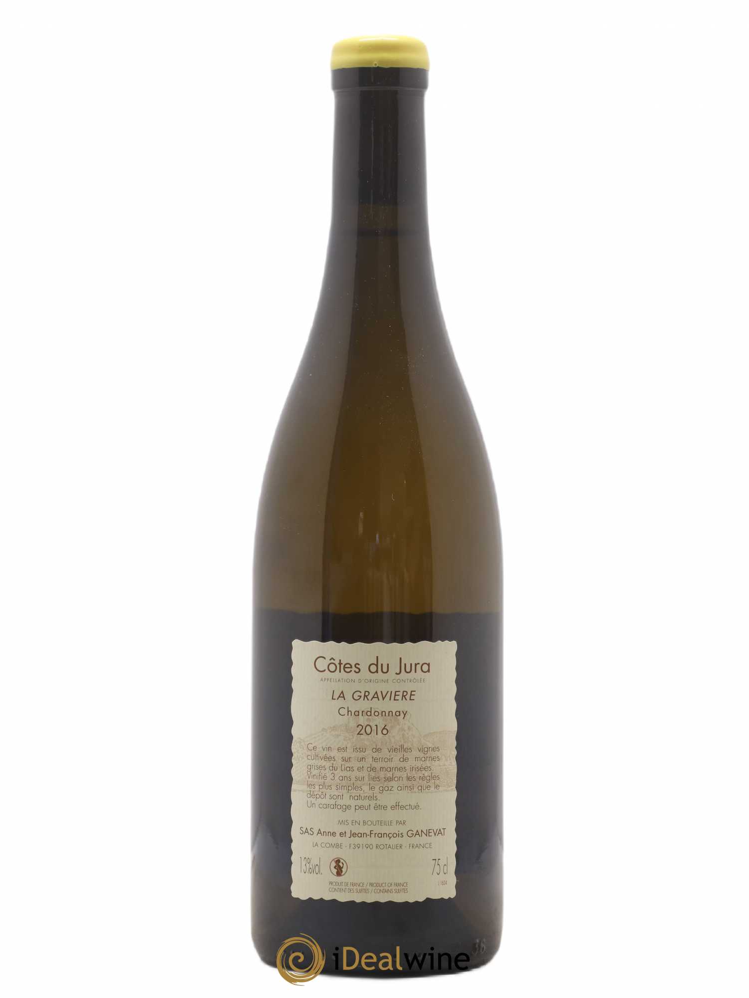 Côtes du Jura La Gravière Anne et Jean François Ganevat 2016 - Lot de 1 bouteille - 1