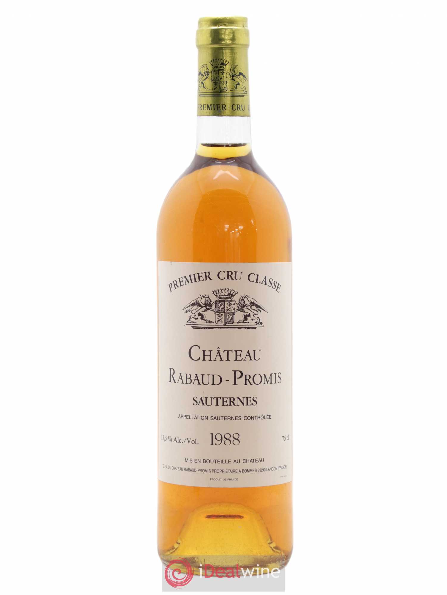 Château Rabaud Promis 1er Grand Cru Classé 1988 - Lotto di 1 bottiglia - 0