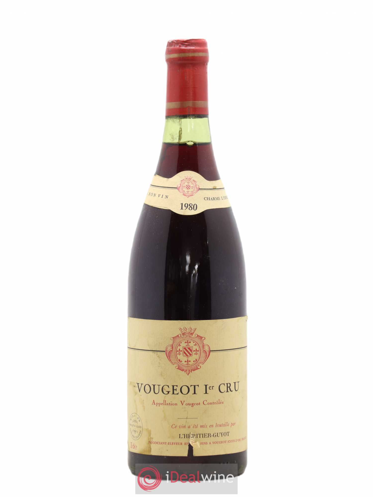 Vougeot 1er Cru L'heritier Guyot 1980 - Lot de 1 bouteille - 0