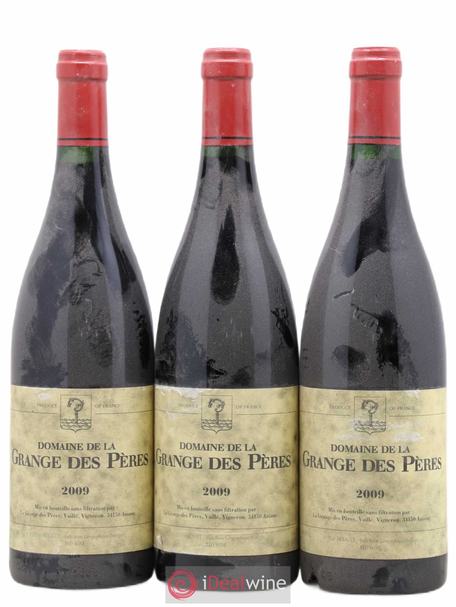 Pays d'Hérault Grange des Pères Laurent Vaillé 2009 - Lot de 3 bouteilles - 0