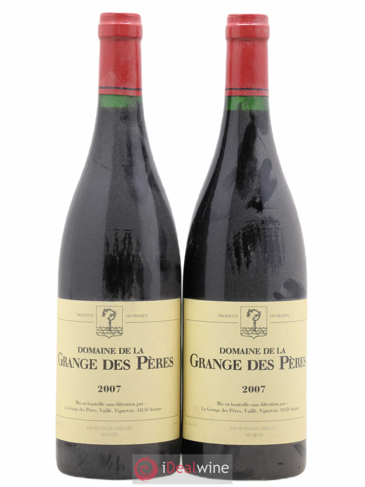 Pays d'Hérault Grange des Pères Laurent Vaillé 2007 - Lot de 2 bouteilles - 0