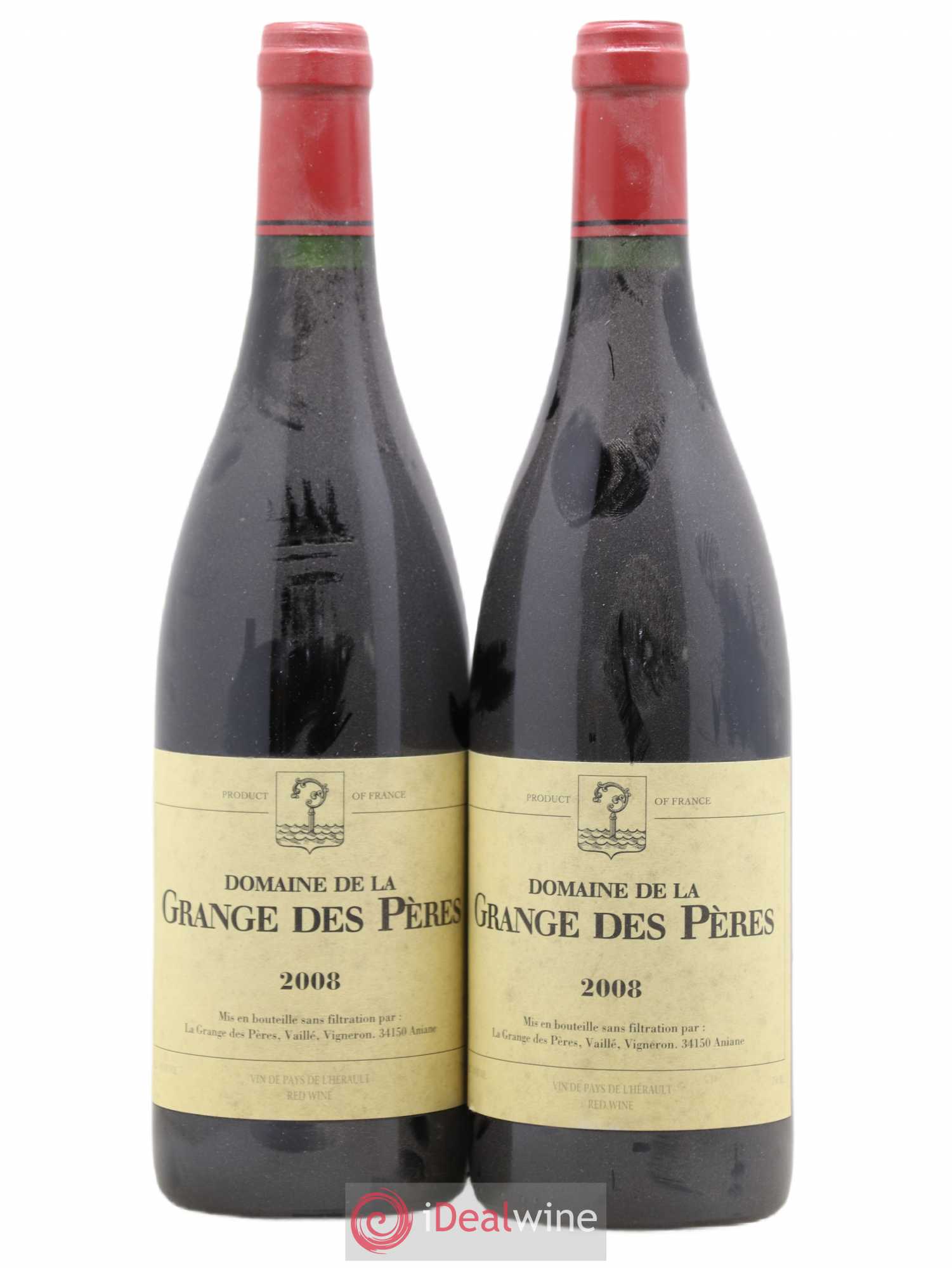Pays d'Hérault Grange des Pères Laurent Vaillé 2008 - Lot de 2 bouteilles - 0