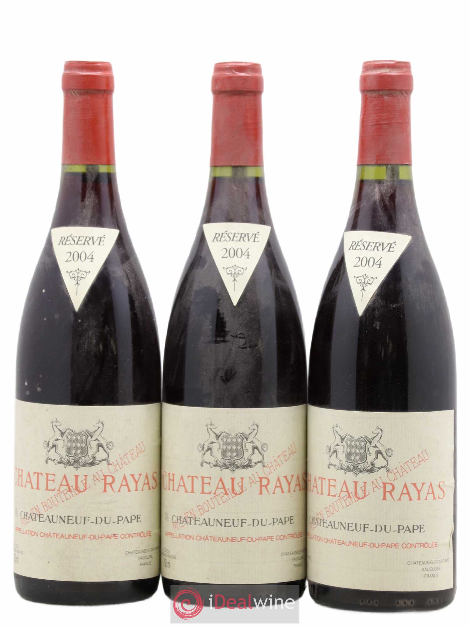 Châteauneuf-du-Pape Château Rayas Emmanuel Reynaud 2004 - Lot de 3 bouteilles - 0