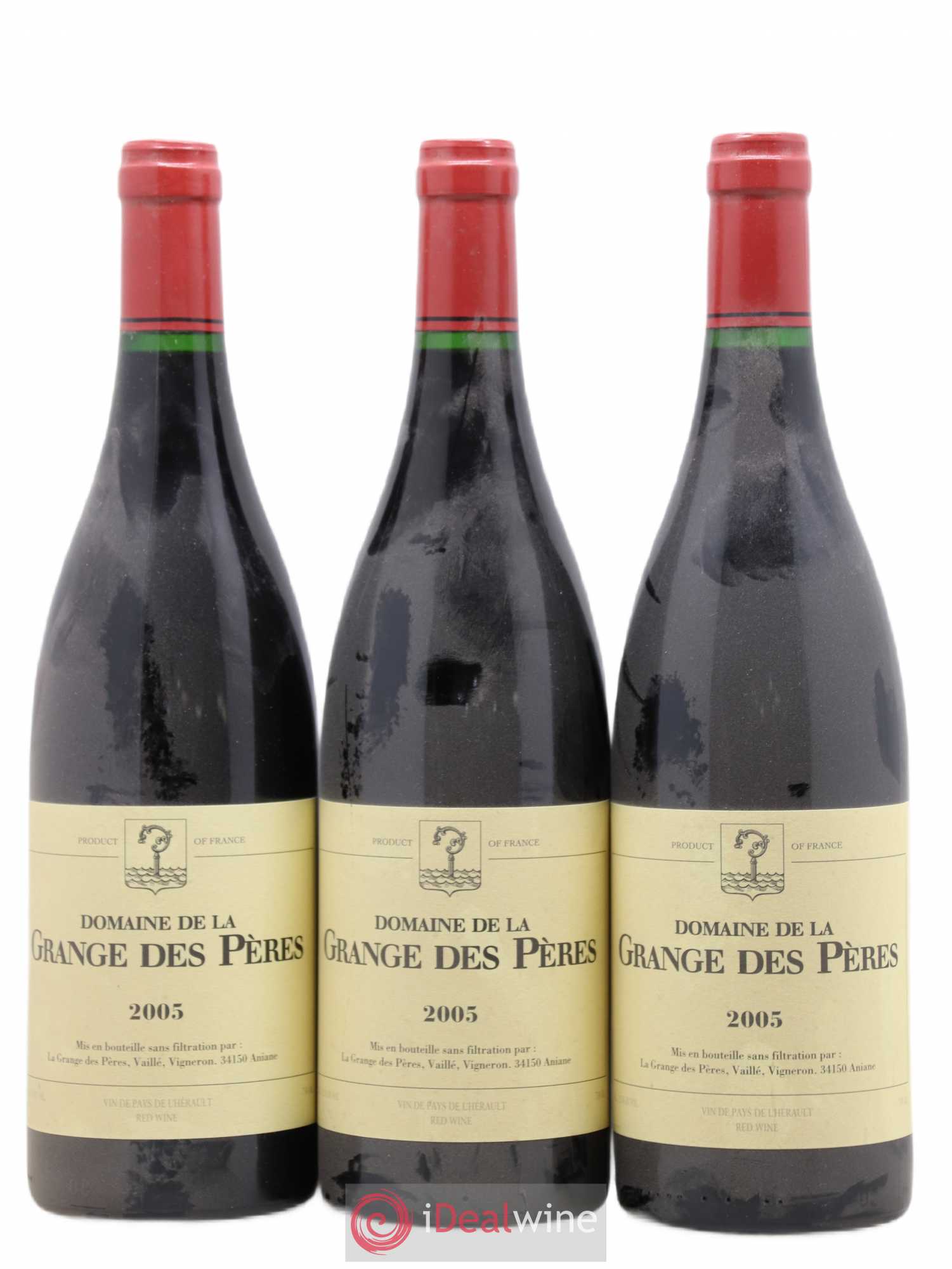 Pays d'Hérault Grange des Pères Laurent Vaillé 2005 - Lot de 3 bouteilles - 0