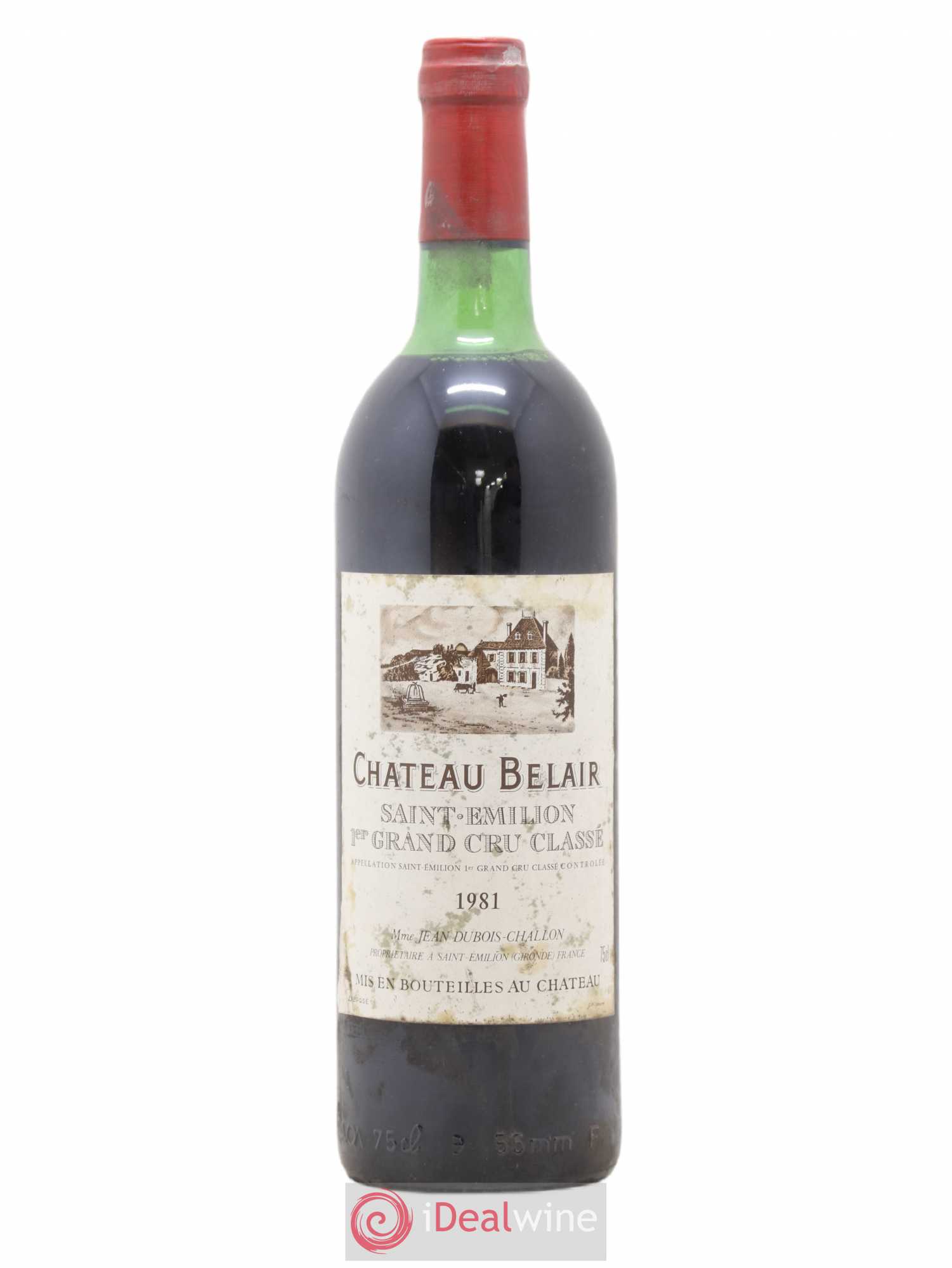Château Belair (Belair-Monange) 1er Grand Cru Classé B 1981 - Lot de 1 bouteille - 0