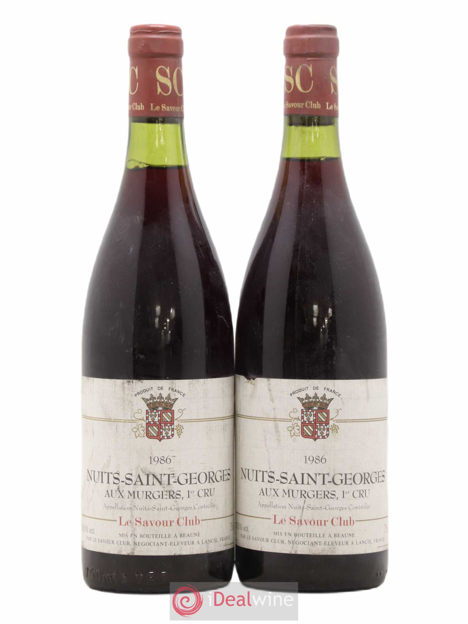 Nuits-Saint-Georges 1er Cru Aux Murgers Le Savour Club 1986 - Posten von 2 Flaschen - 0
