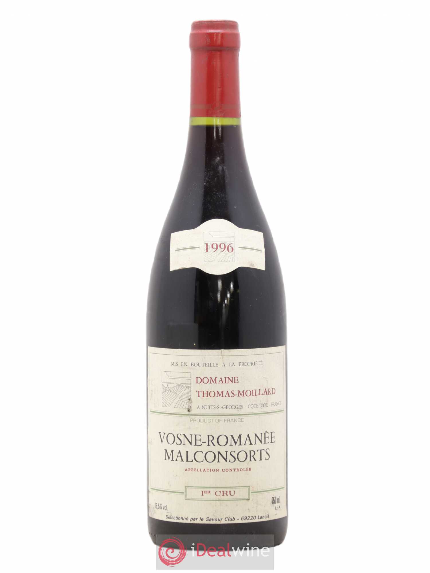 Vosne-Romanée 1er Cru Malconsorts Thomas-Moillard 1996 - Posten von 1 Flasche - 0