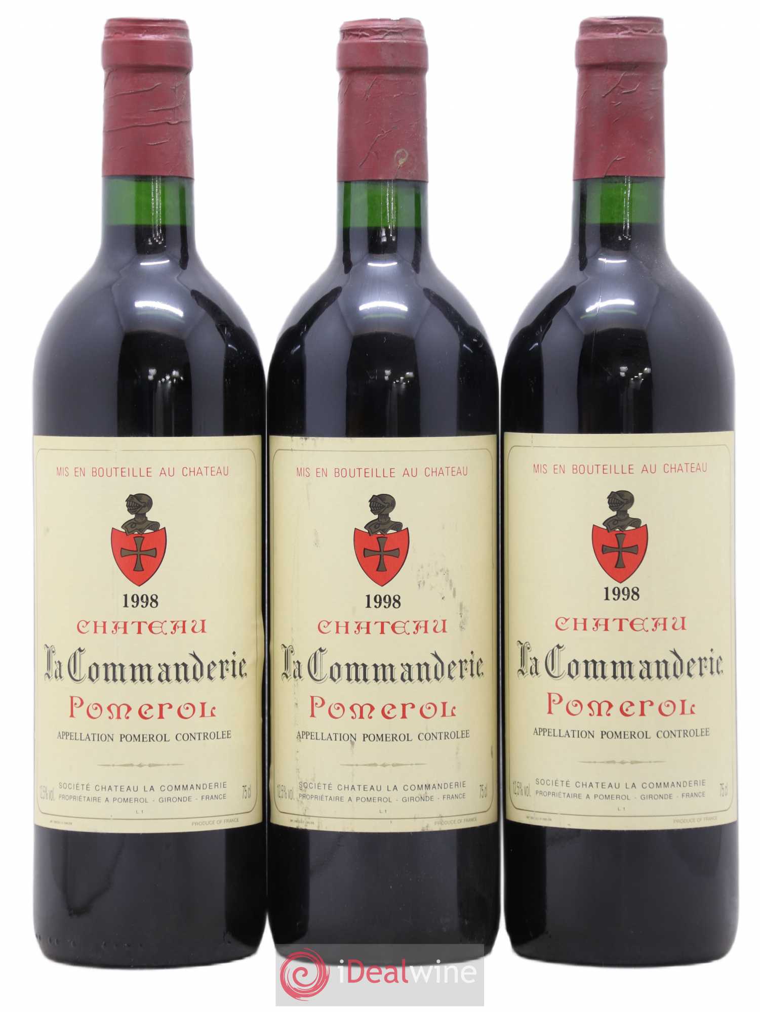 Château la Commanderie 1998 - Lot de 3 bouteilles - 0