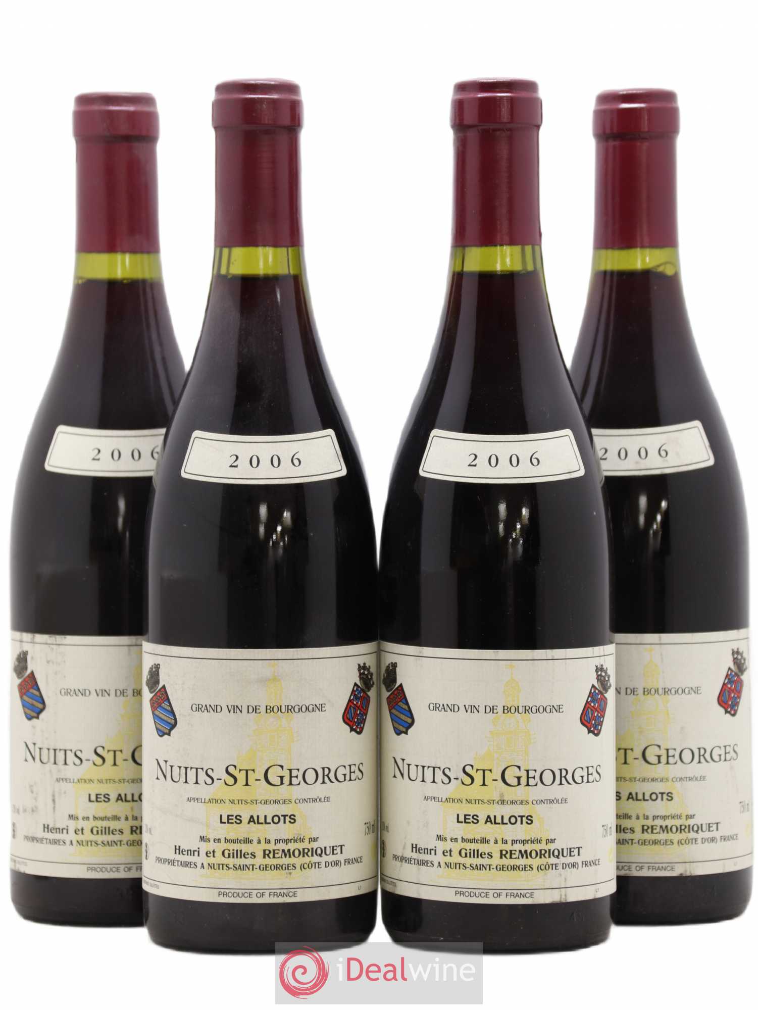 Nuits-Saint-Georges Les Allots Gilles Remoriquet 2006 - Lot de 4 bouteilles - 0
