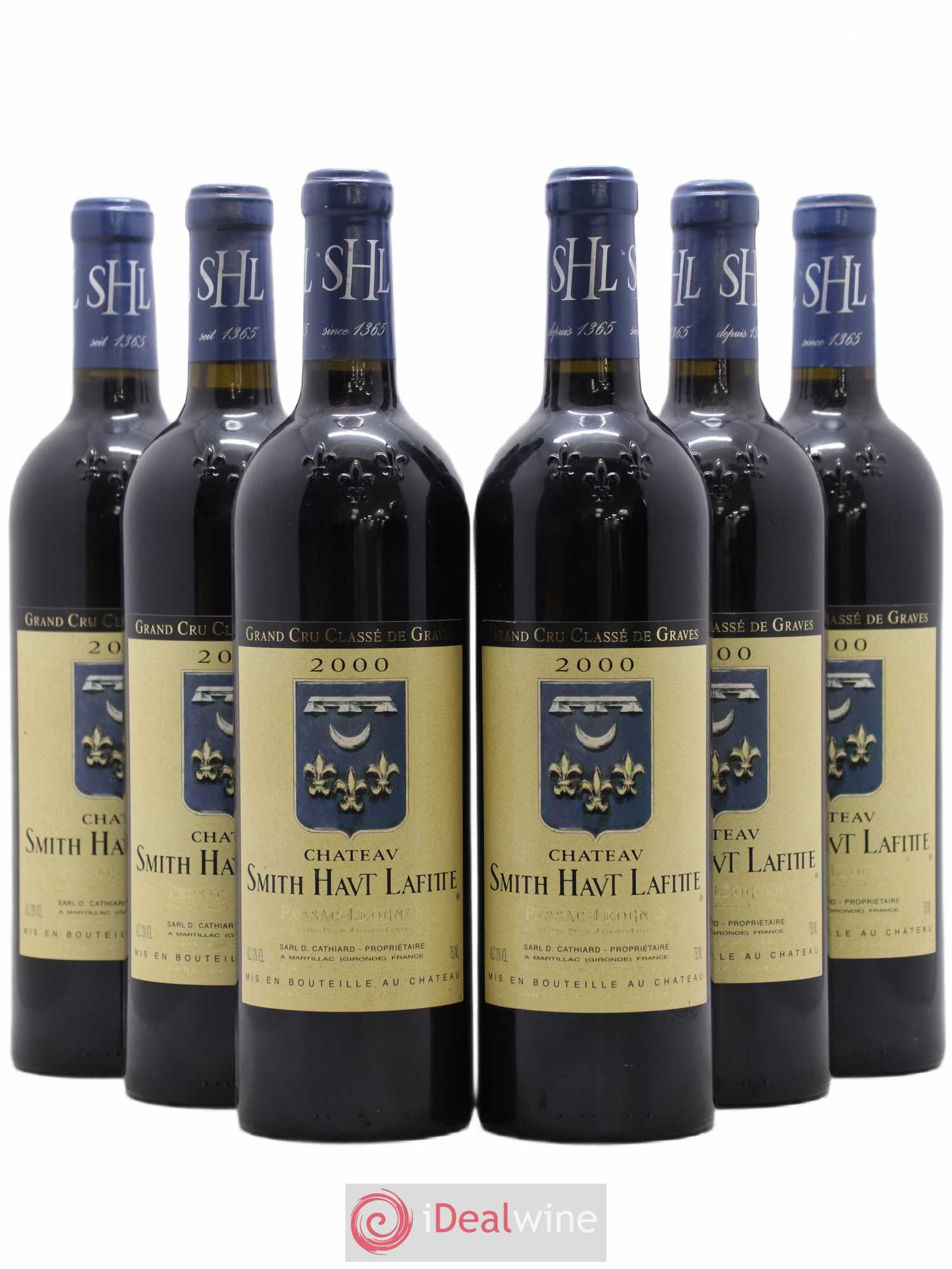 Château Smith Haut Lafitte Cru Classé de Graves 2000 - Lot de 6 bouteilles - 0