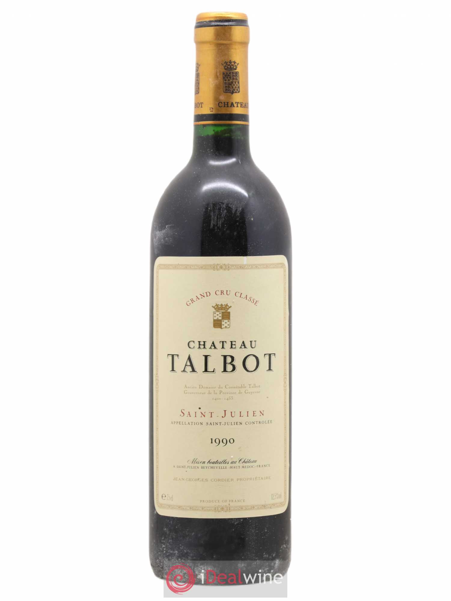Château Talbot 4ème Grand Cru Classé 1990 - Lot de 1 bouteille - 0