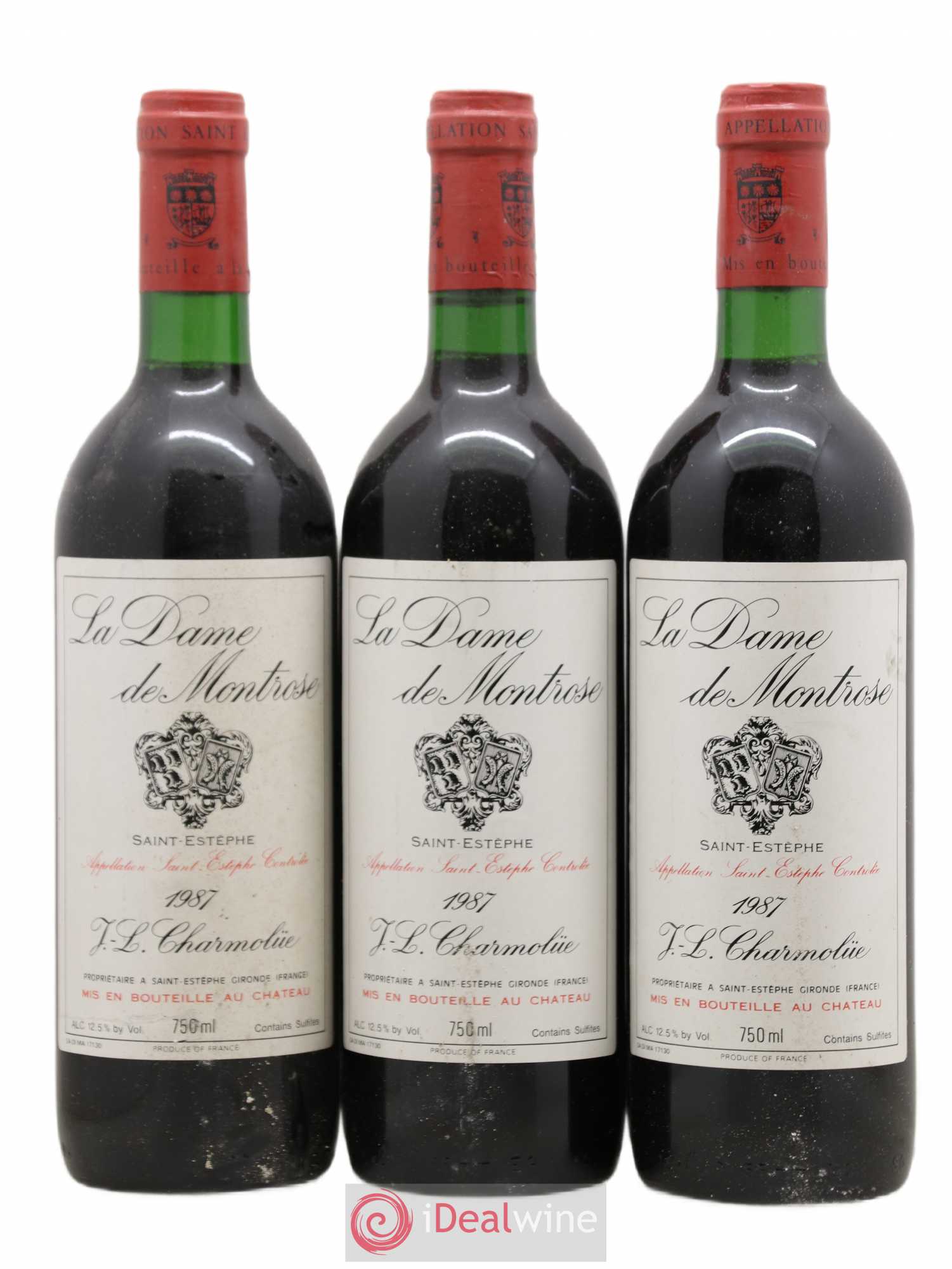 La Dame de Montrose Second Vin 1987 - Lot de 3 bouteilles - 0