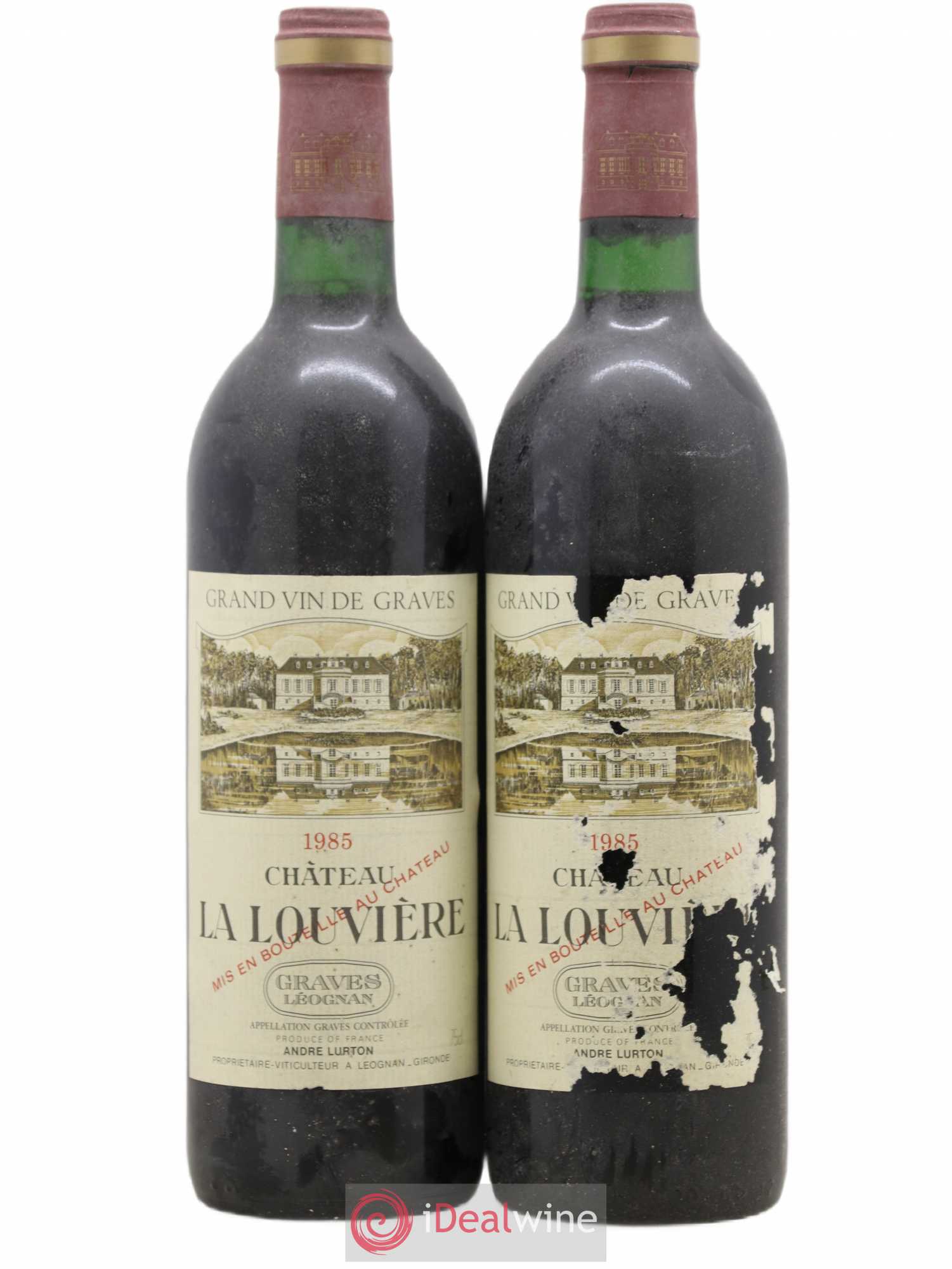 Château la Louvière 1985 - Lot de 2 bouteilles - 0