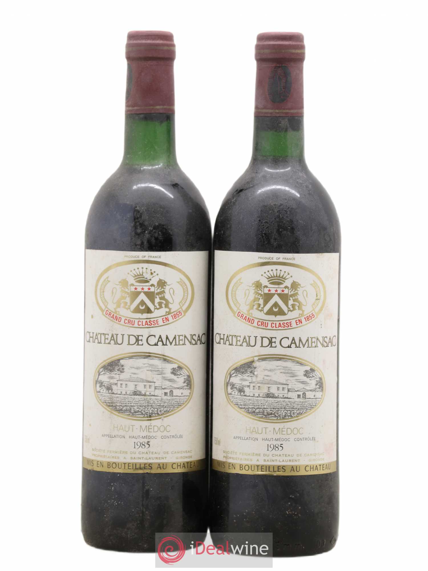 Château Camensac 5ème Grand Cru Classé 1985 - Lot de 2 bouteilles - 0