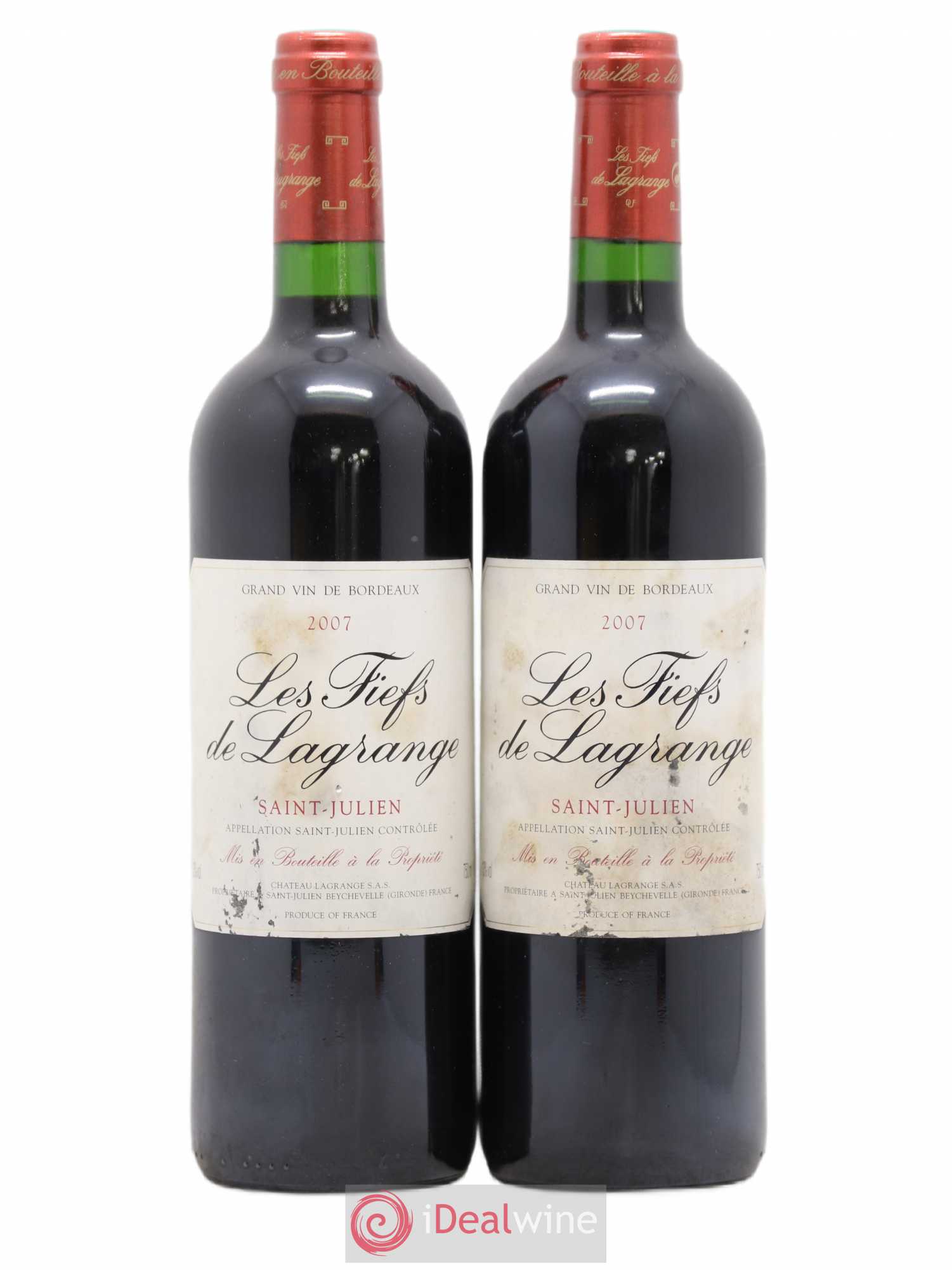 Les Fiefs de Lagrange Second Vin 2007 - Lot de 2 bouteilles - 0