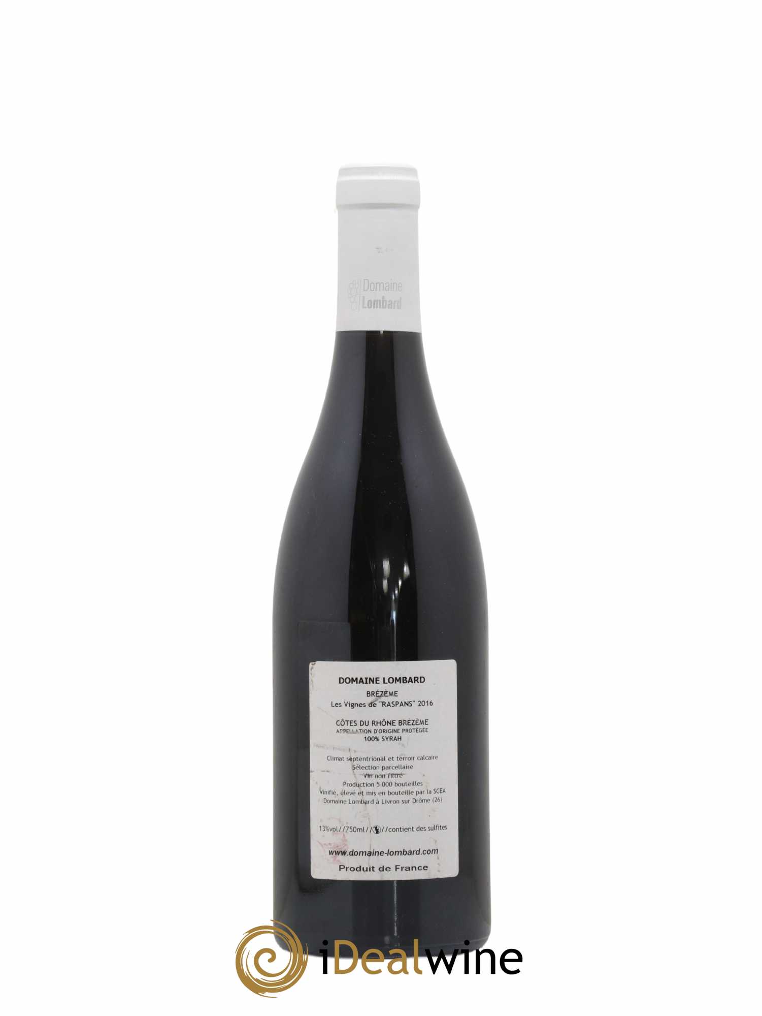 Côtes-du-Rhône Brézème Les Vignes de Raspans Domaine Lombard (senza prezzo di riserva) 2016 - Lotto di 1 bottiglia - 1