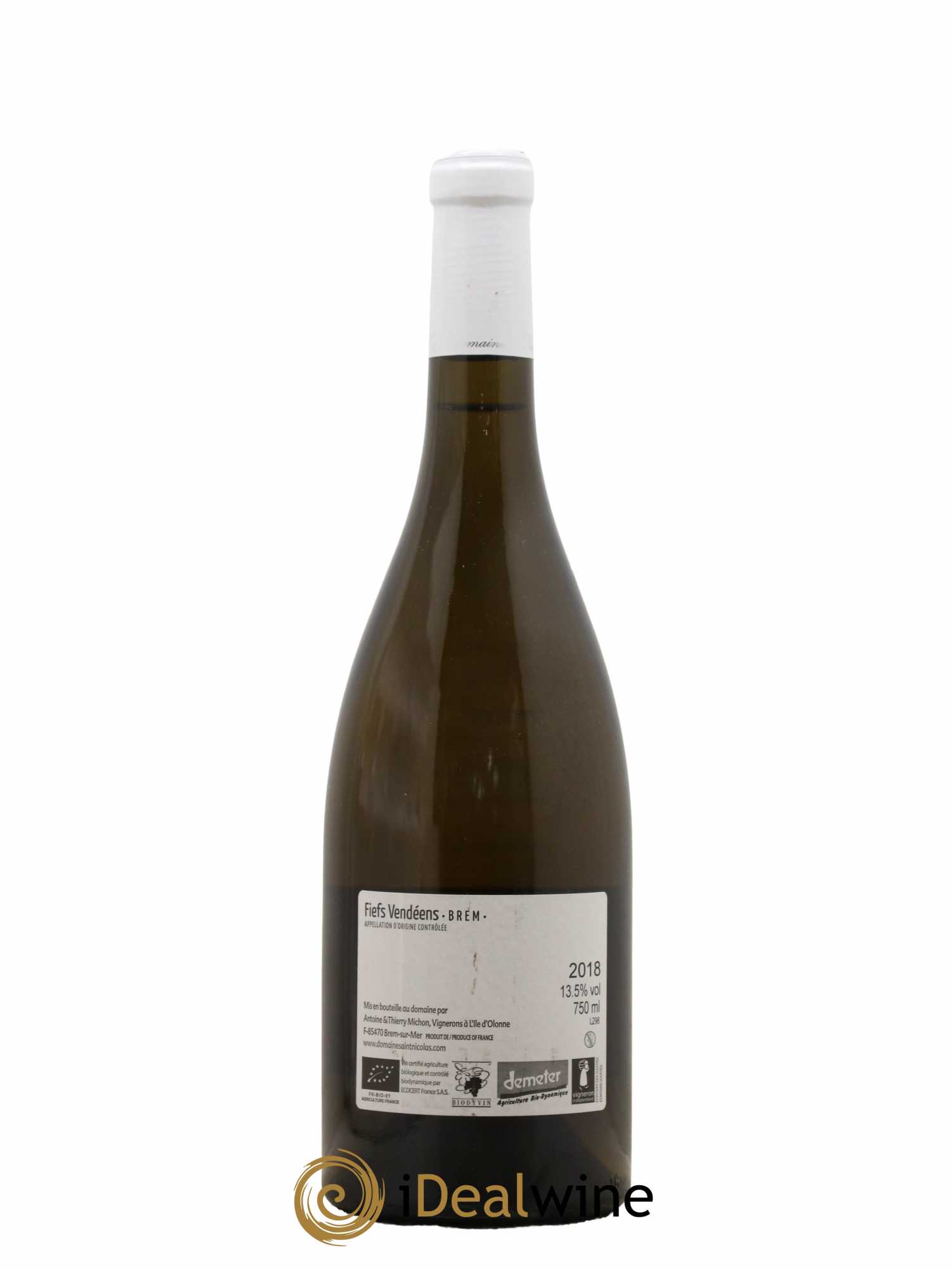 Fiefs Vendéens Brem Haut des Clous Domaine Saint Nicolas 2018 - Lot de 1 bouteille - 1