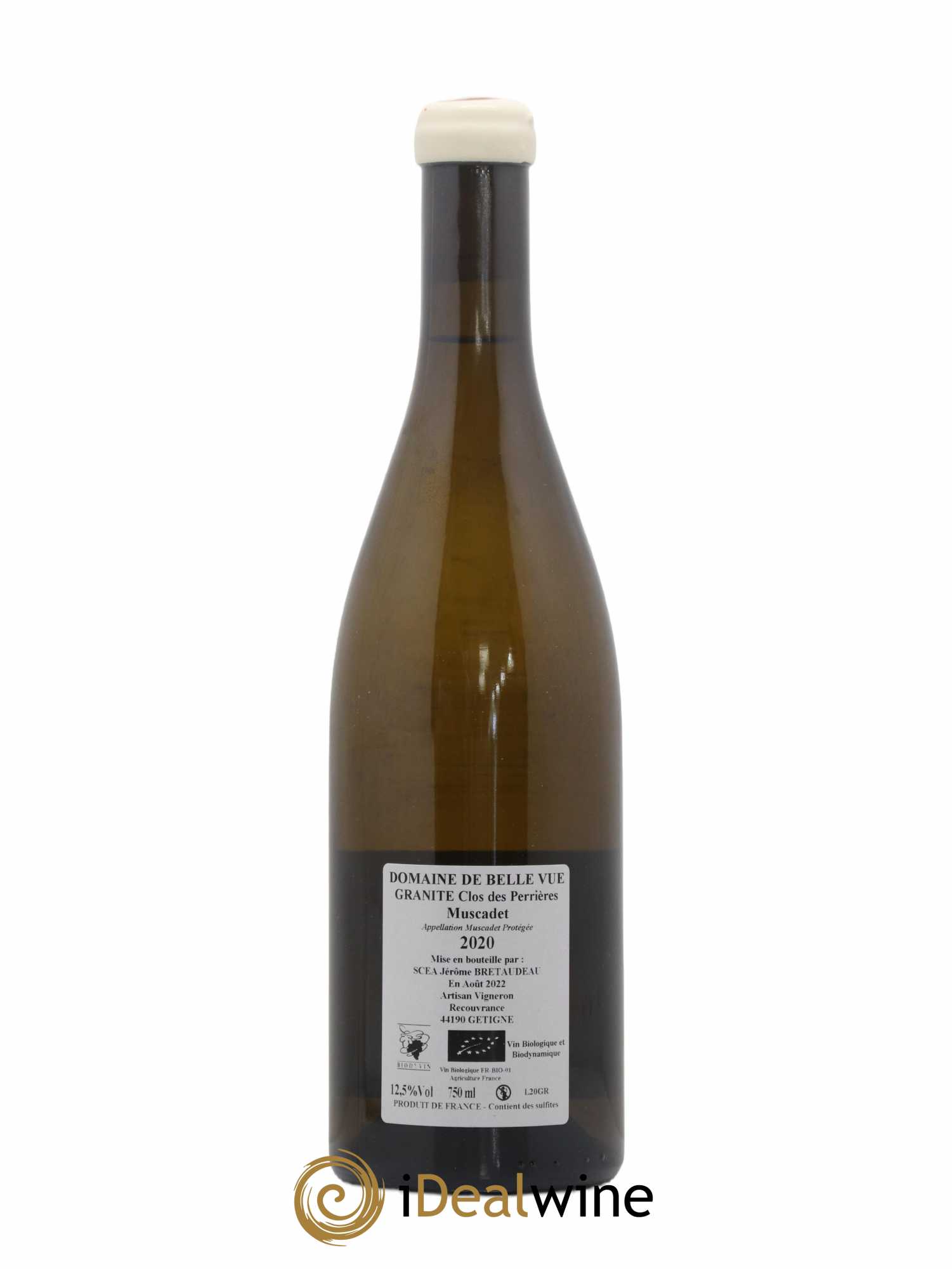 Muscadet-Sèvre-et-Maine Granite Clos des Perrières Jérôme Bretaudeau - Domaine de Bellevue 2020 - Lot de 1 bouteille - 1