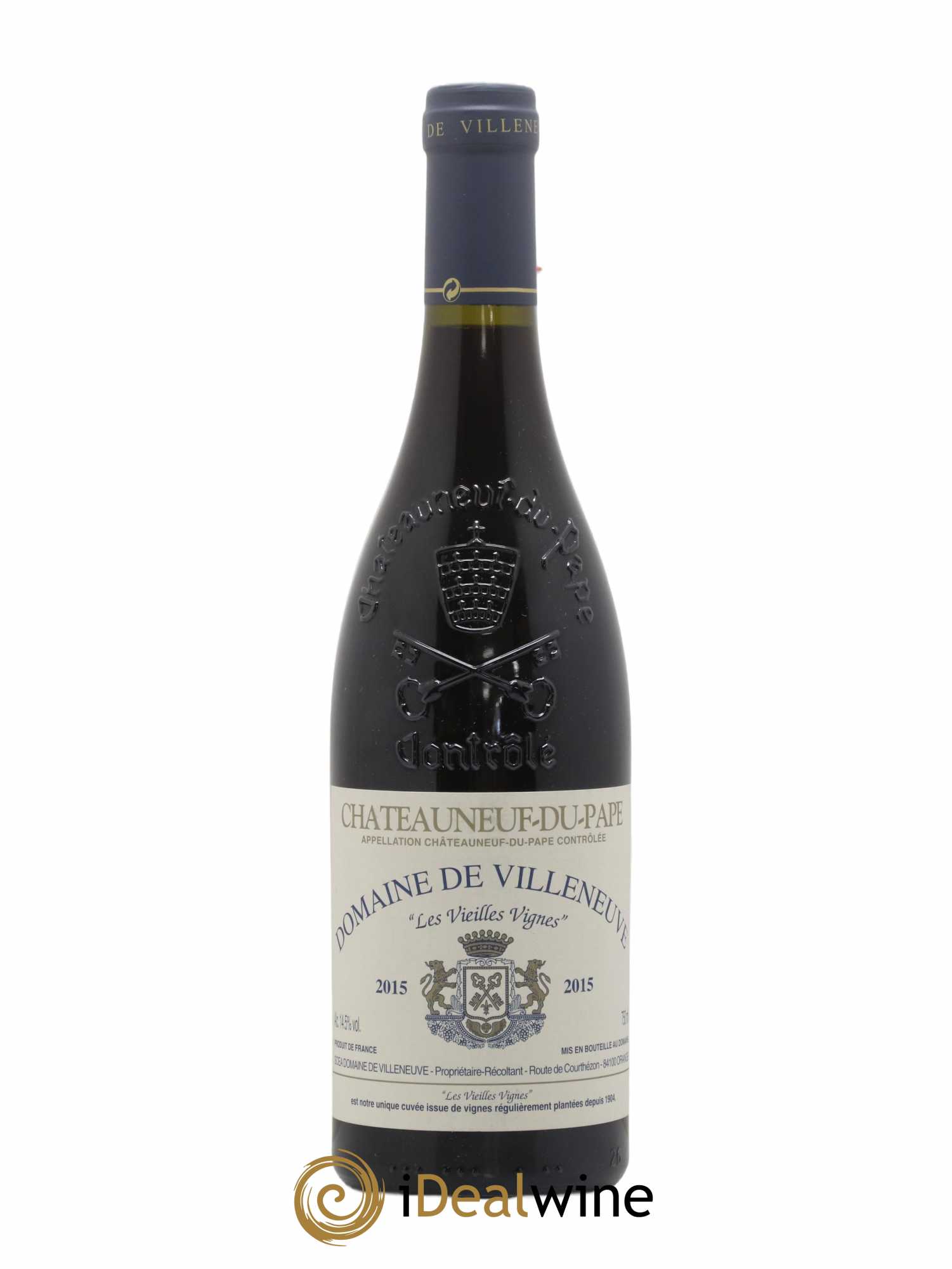 Châteauneuf-du-Pape Vieilles Vignes Domaine de Villeneuve 2015 - Lot of 1 bottle - 0