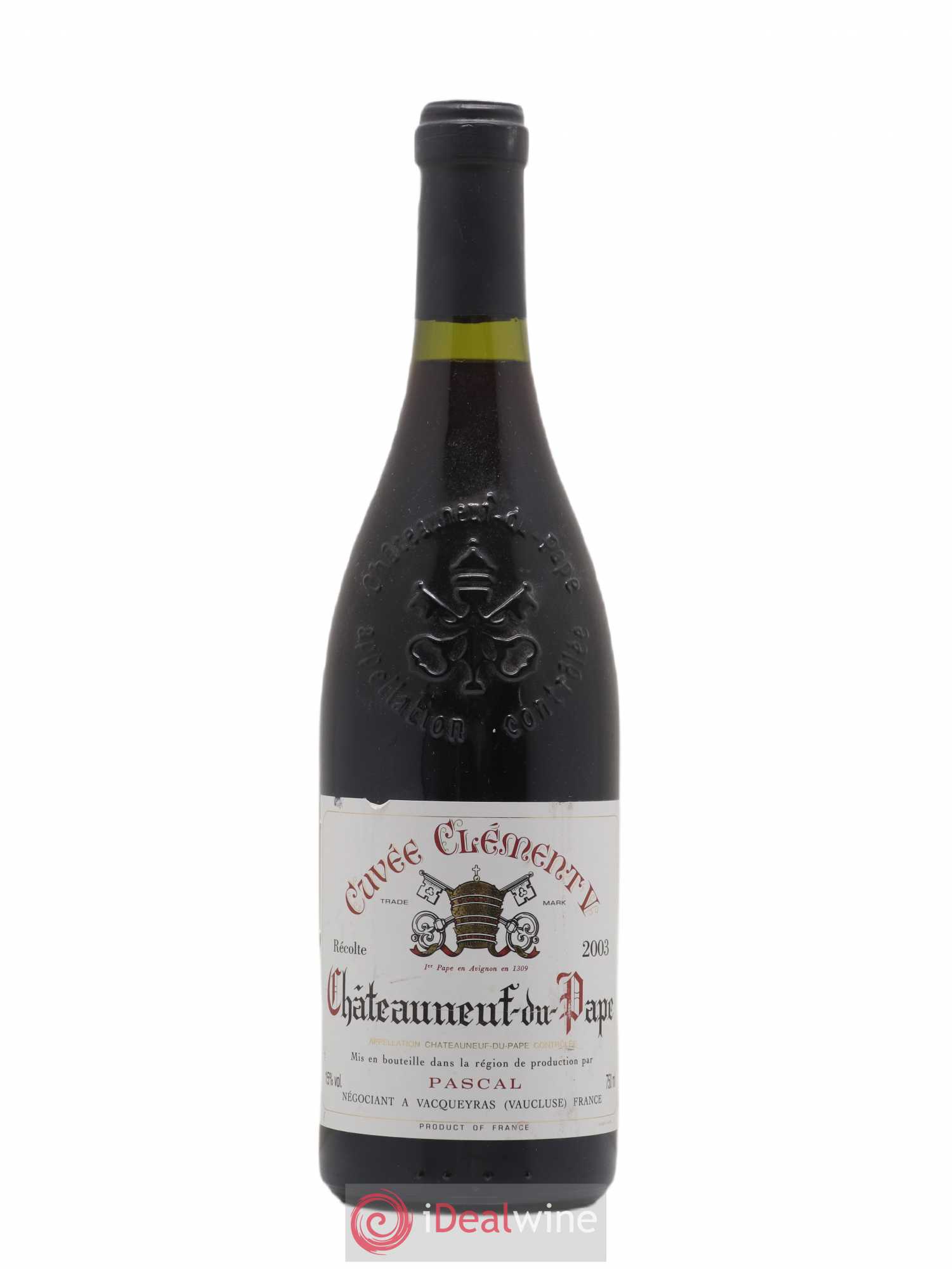 Châteauneuf-du-Pape Cuvée Clément V Maison Pascal 2003 - Lot de 1 bouteille - 0