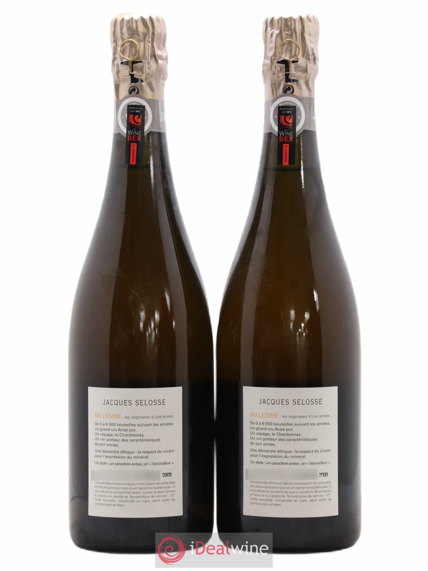 Blanc de Blancs Grand Cru Extra-Brut Jacques Selosse 1999 - Lot de 2 bouteilles - 1