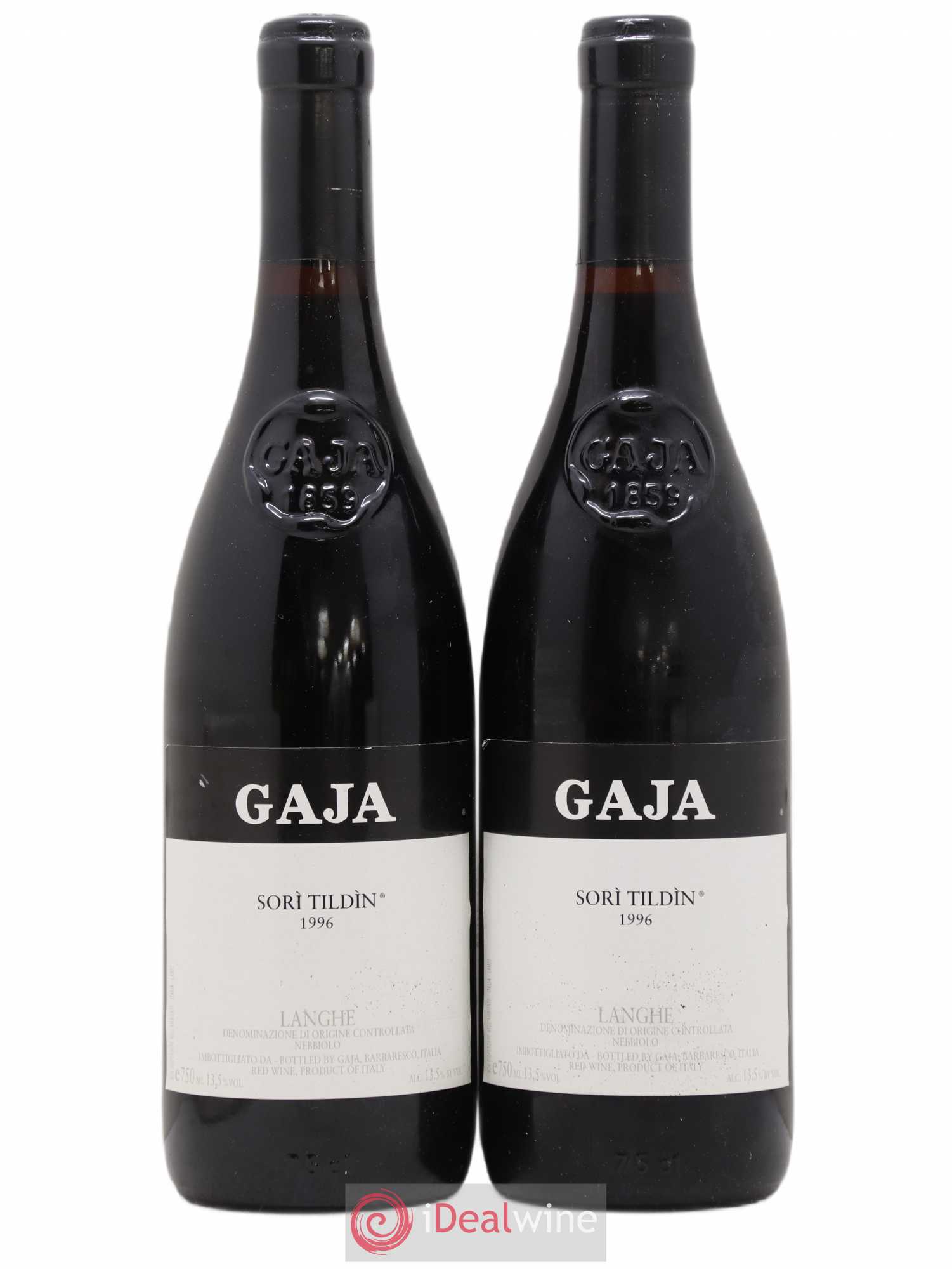 Langhe Sorì Tildìn Gaja 1996 - Lot de 2 bouteilles - 0