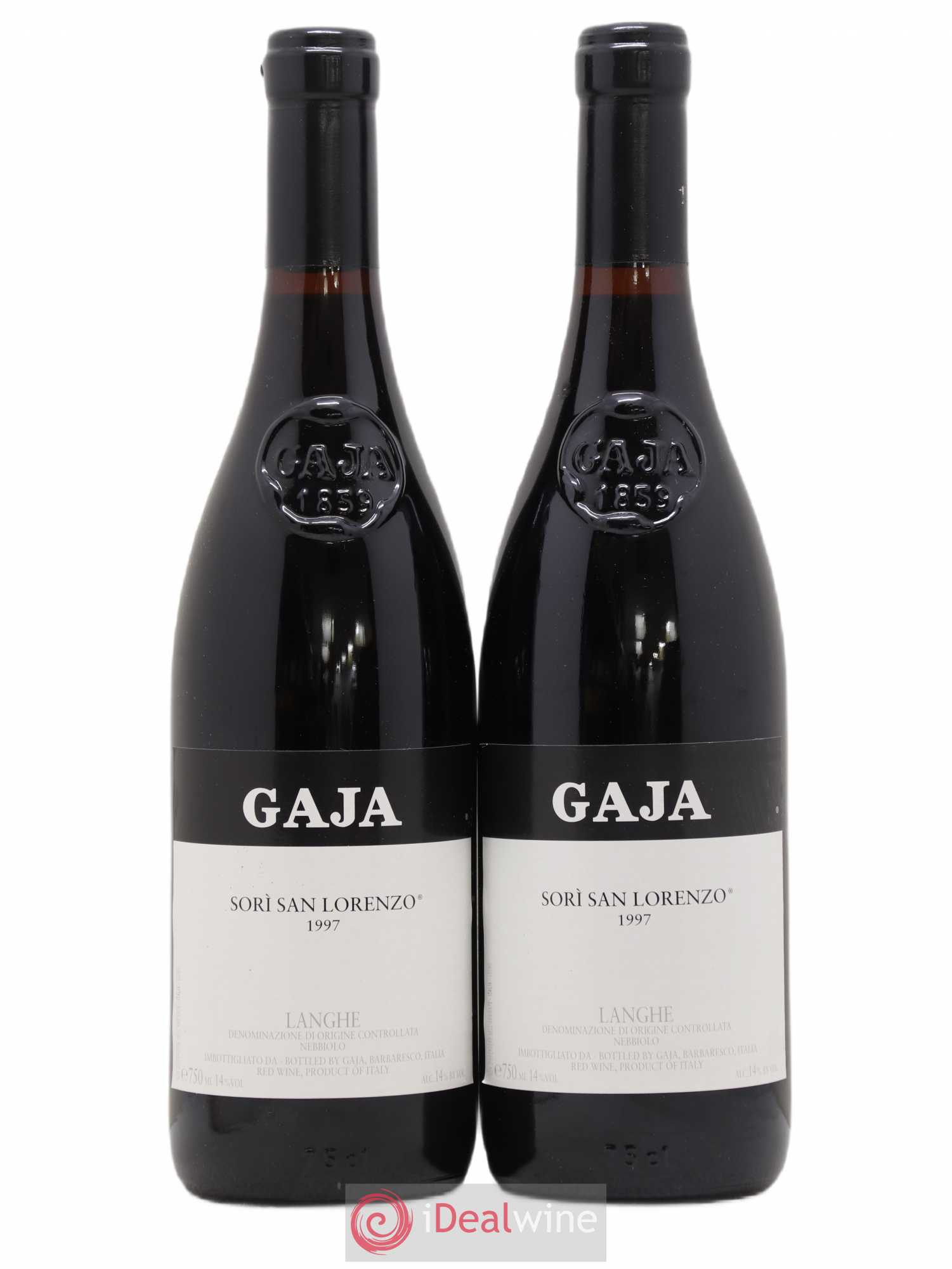 Langhe DOC Sori San Lorenzo Angelo Gaja 1997 - Lot de 2 bouteilles - 0