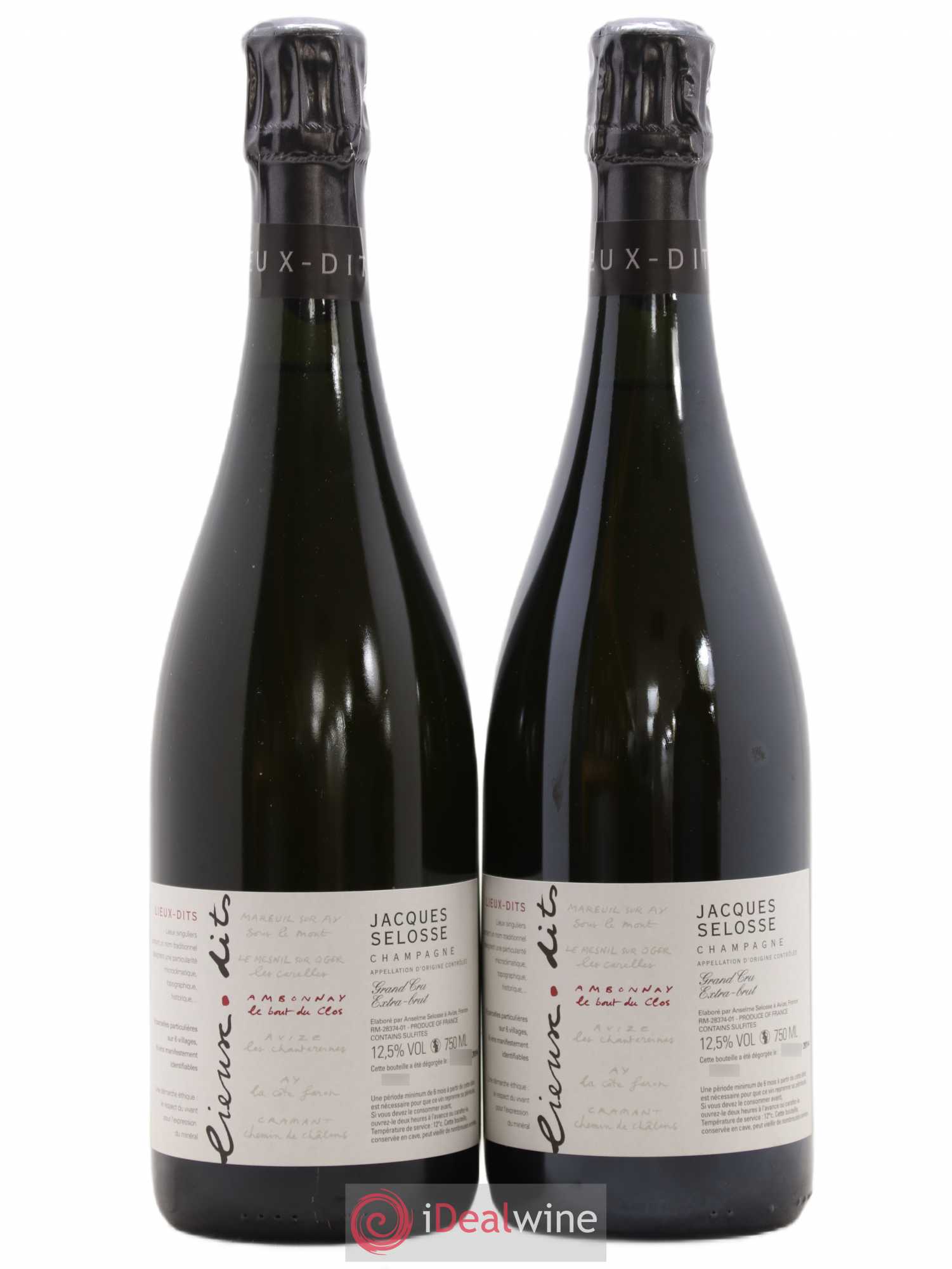 Ambonnay Le Bout du Clos Grand Cru Extra-Brut Jacques Selosse - Lot de 2 bouteilles - 0