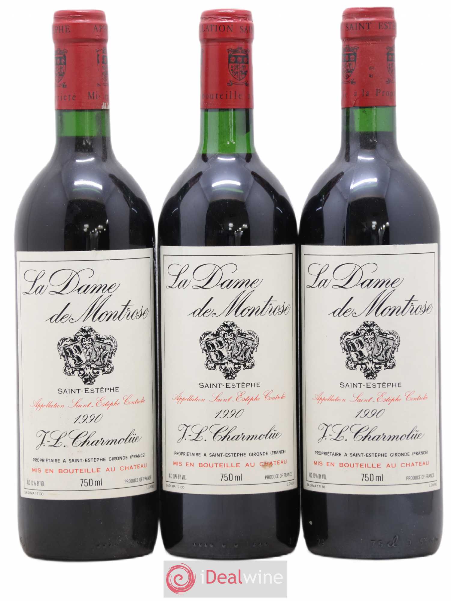 La Dame de Montrose Second Vin 1990 - Lot de 3 bouteilles - 0