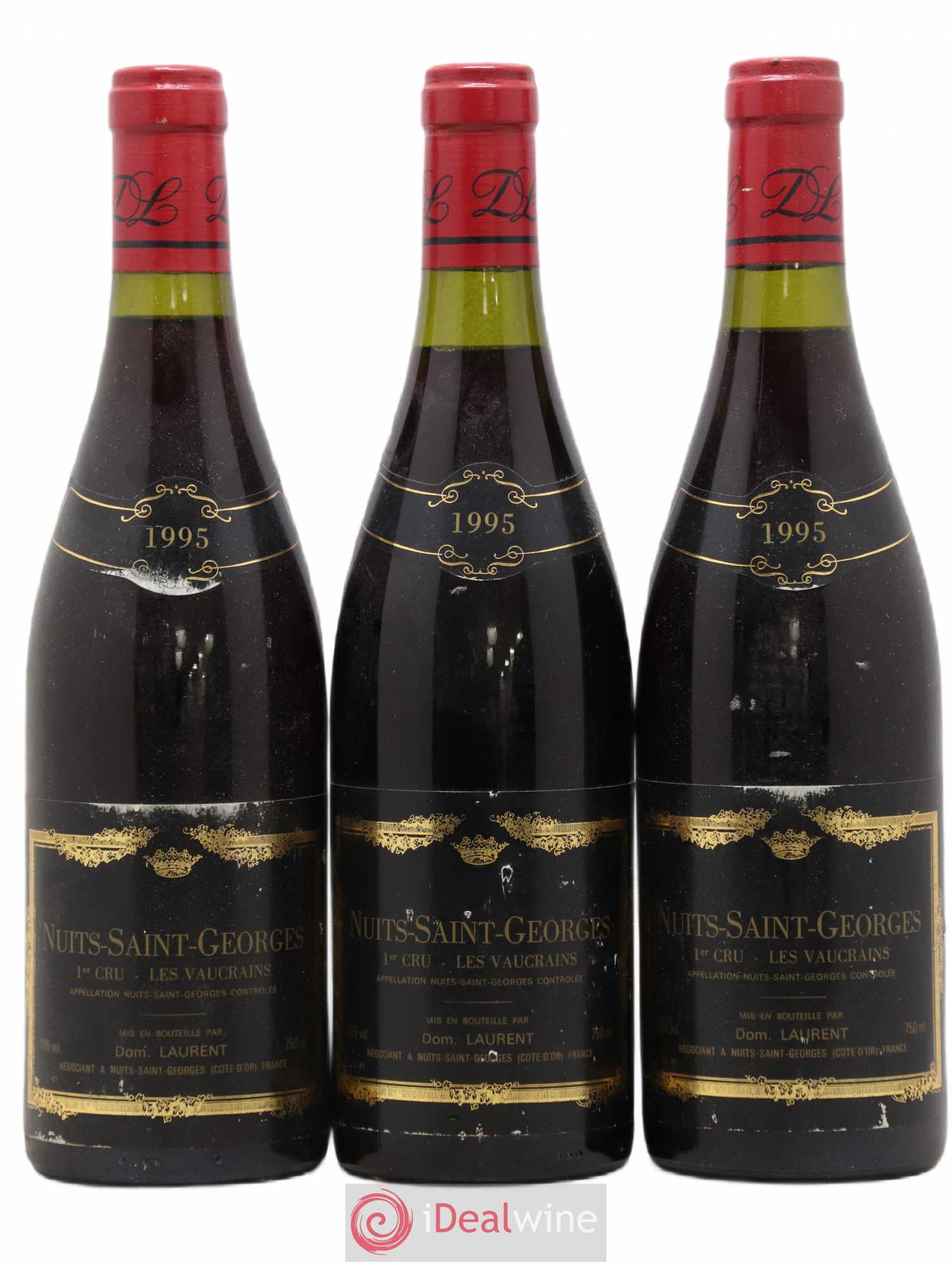 Nuits-Saint-Georges 1er Cru Les Vaucrains Dominique Laurent 1995 - Lot de 3 bouteilles - 0